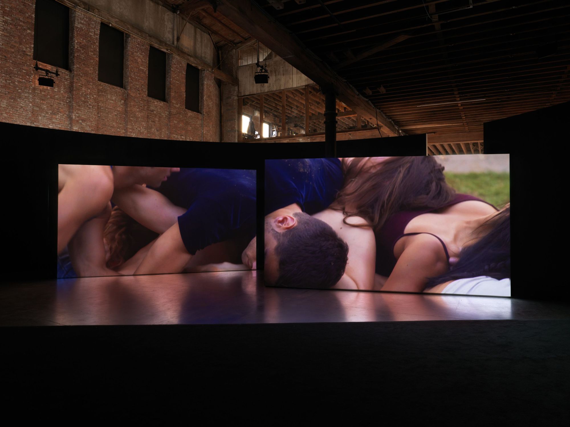 Installation view of the Gerard & Kelly piece  CLOCKWORK (2018) at Pioneer Works.