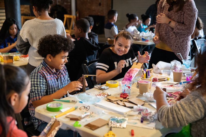 young students in after school program