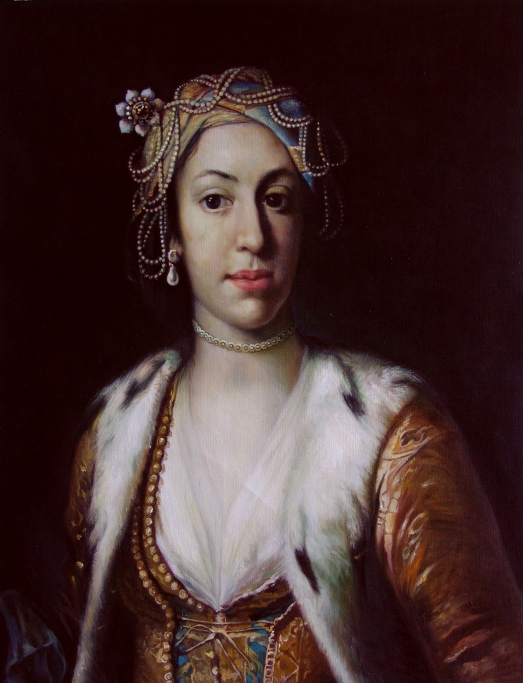 Oil portrait of y Wortley Montagu, by Bartolomeo Nazari