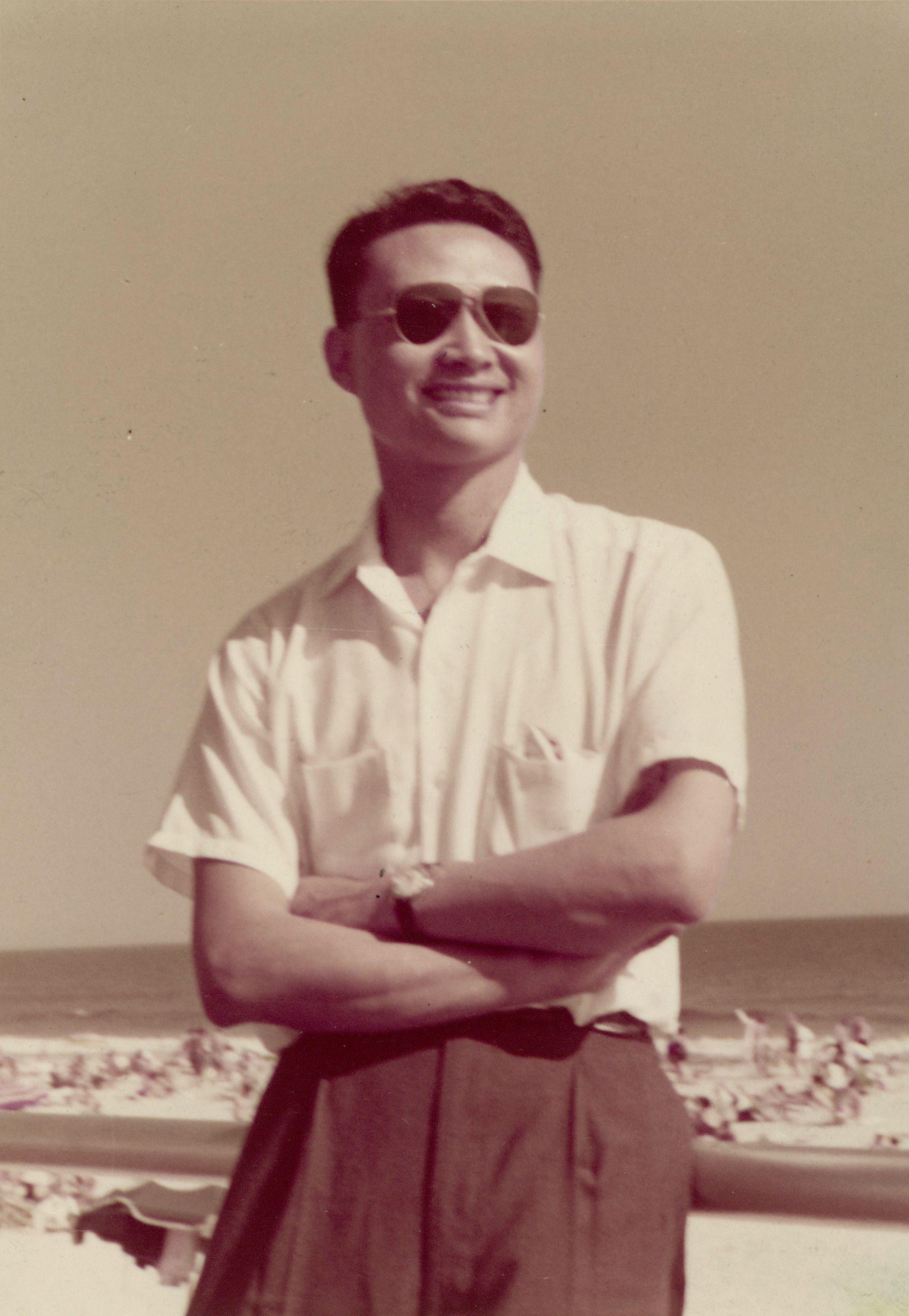 Portrait of a man on a beach