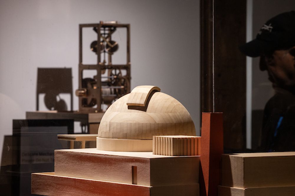 Photo of the architectural model of the Pioneer Works Observatory, 2025. 