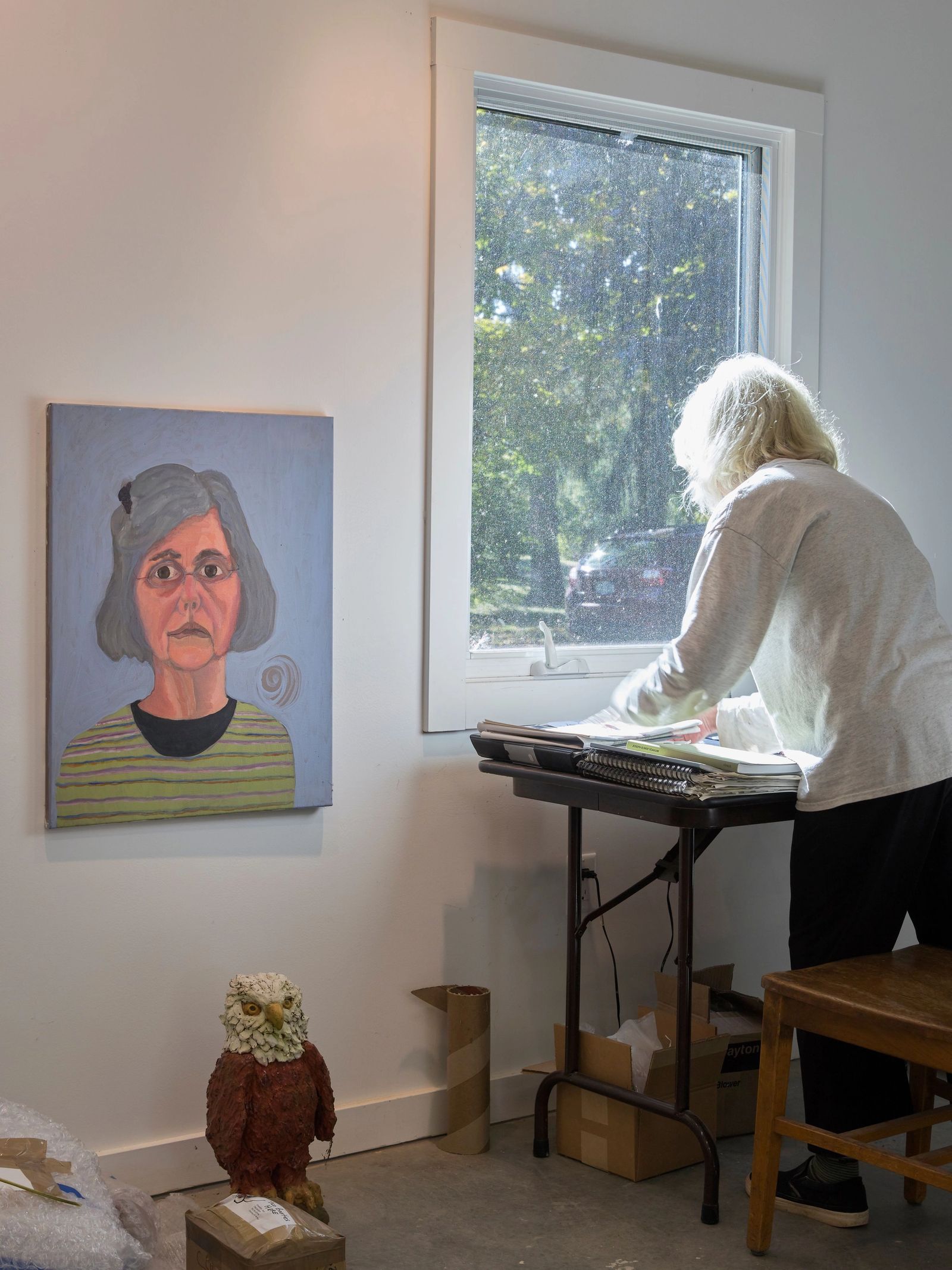 Sally Saul in her studio