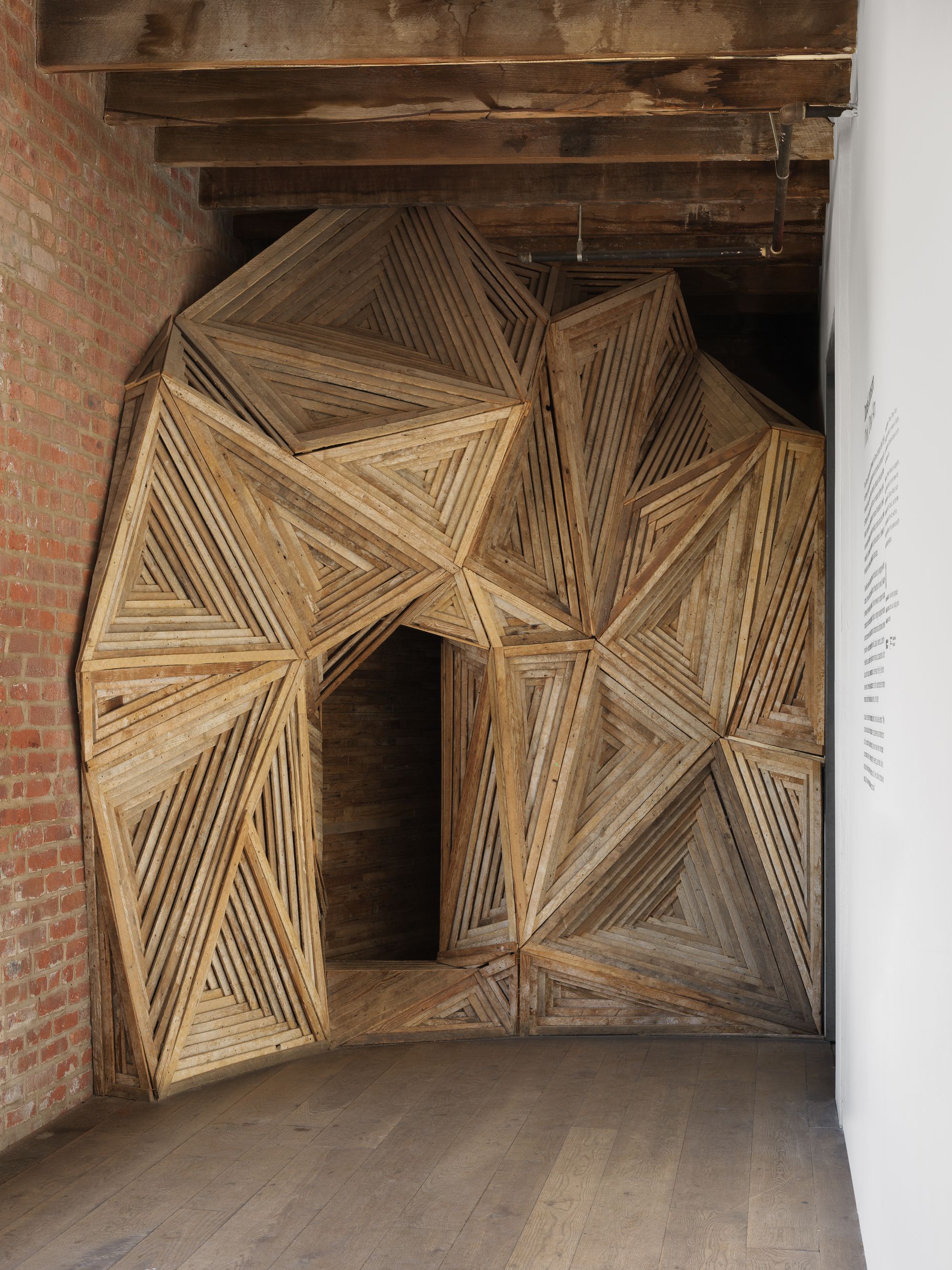 geometric wood cave