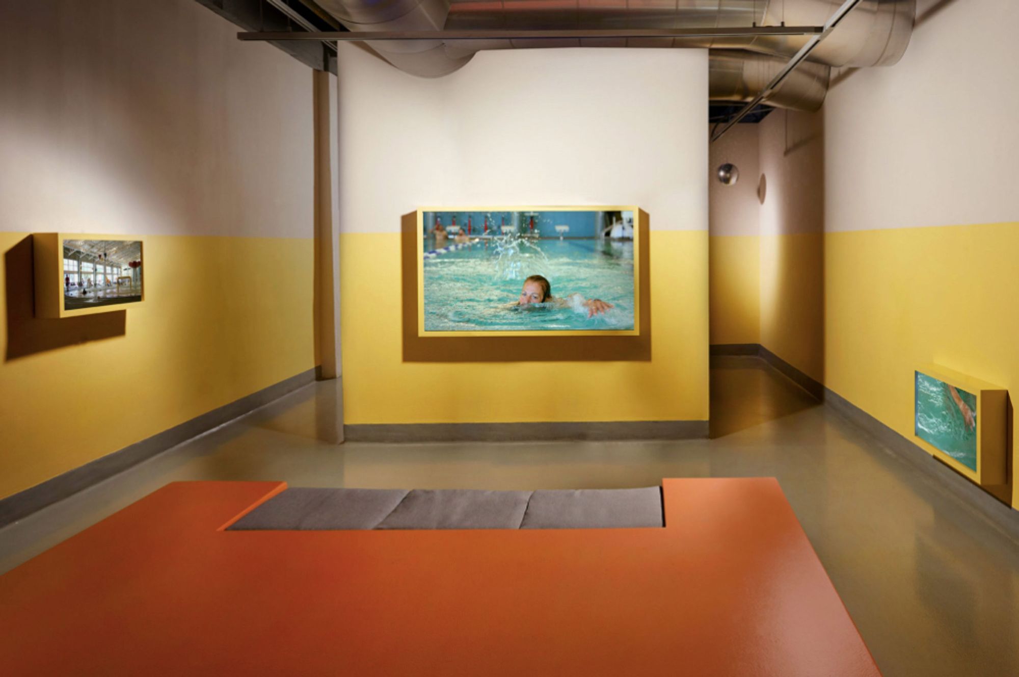 Installation view of Salidas y Entradas Exits and Entrances (2018), in collaboration with artist Jessica Hankey, Rubin Center for the Visual Arts, El Paso, TX.