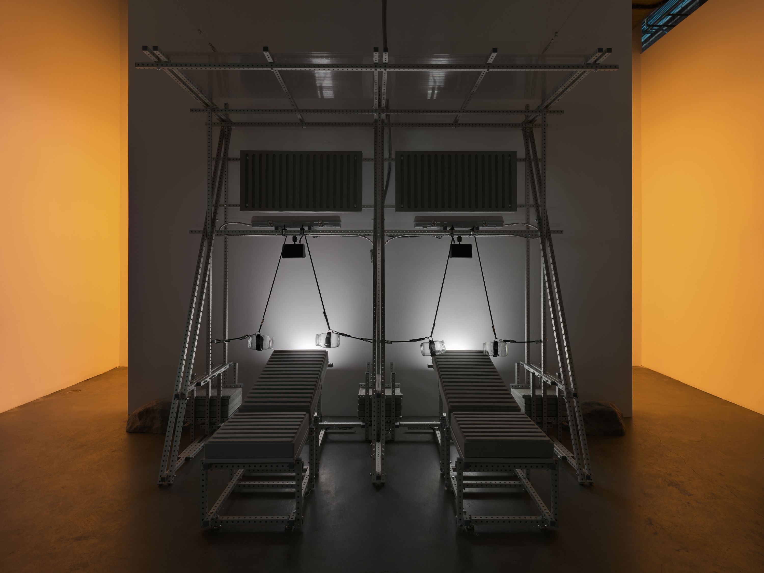 Exhibition space with sound sculptures.
