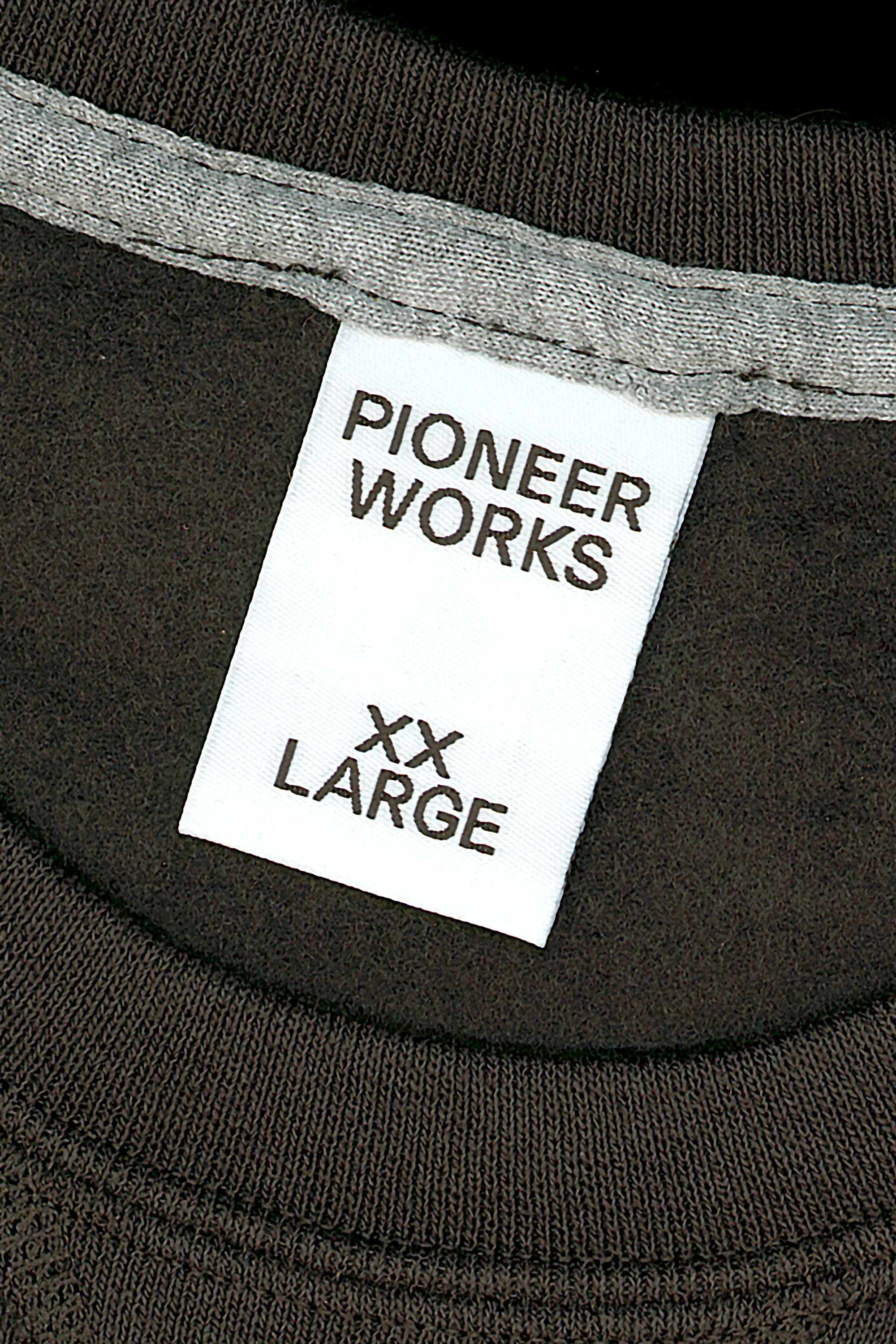 Pioneer Works sweater label