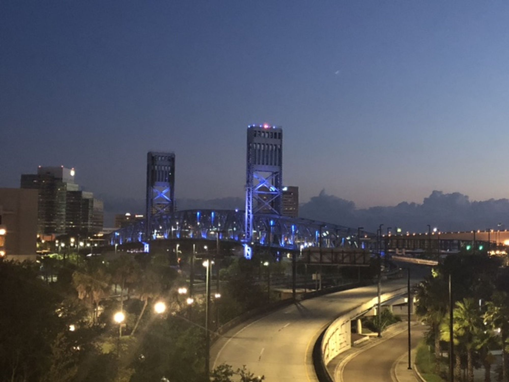 Jacksonville, Florida skyline at night