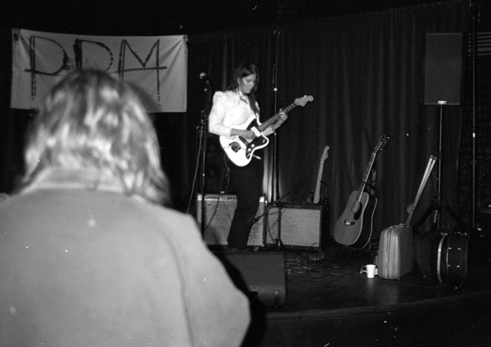 Woman playing guitar