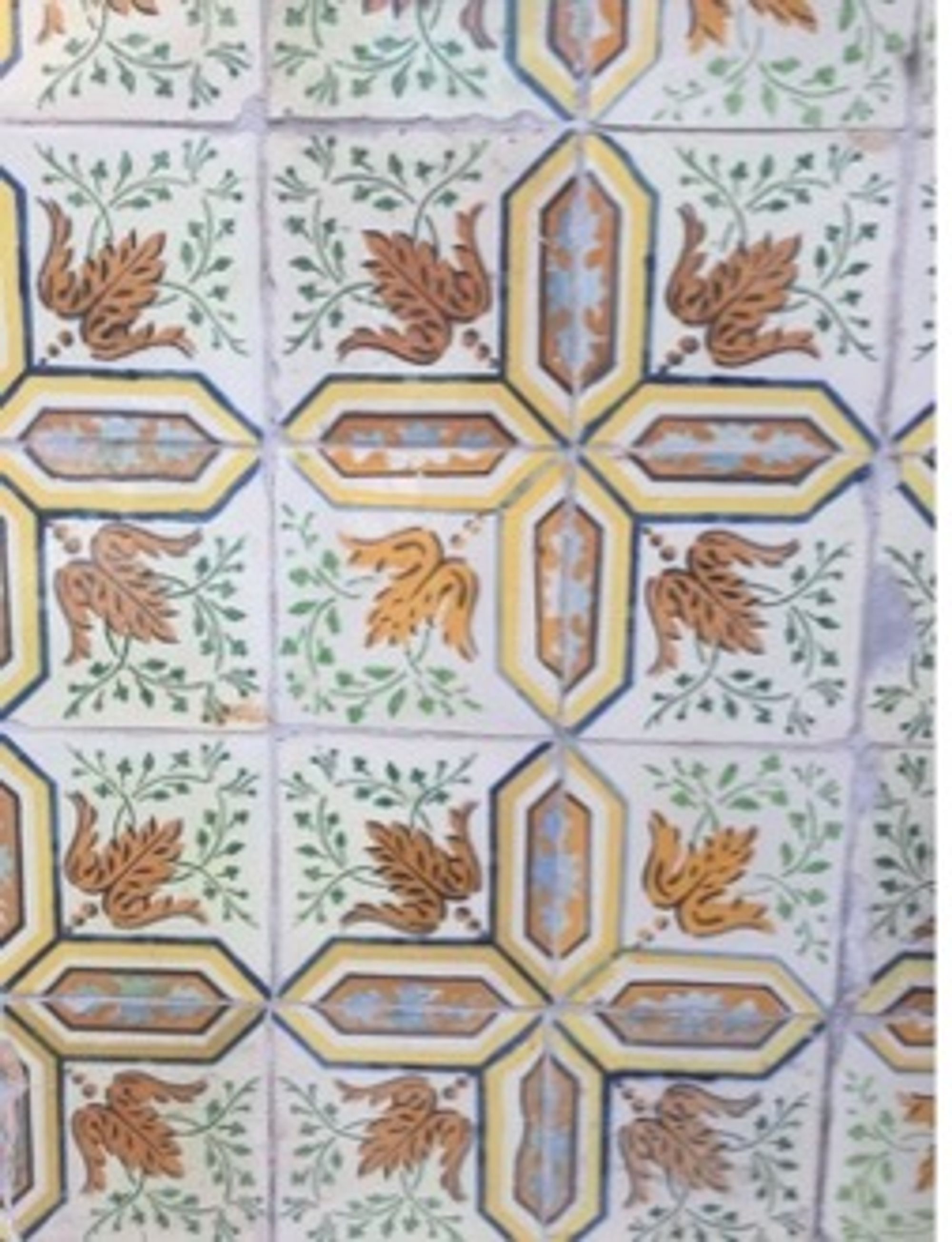 White and gold tile.