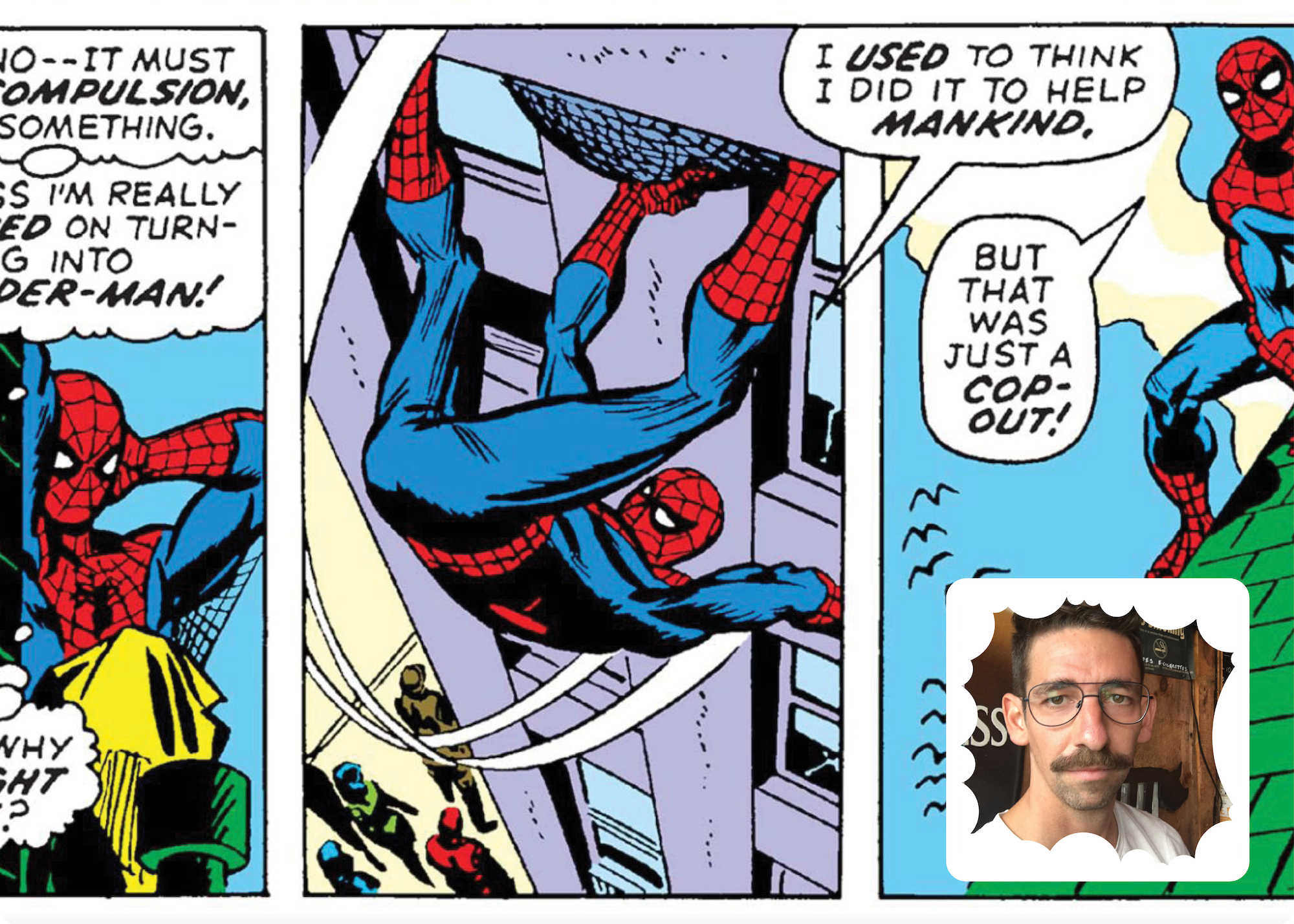 A Spiderman comic strip