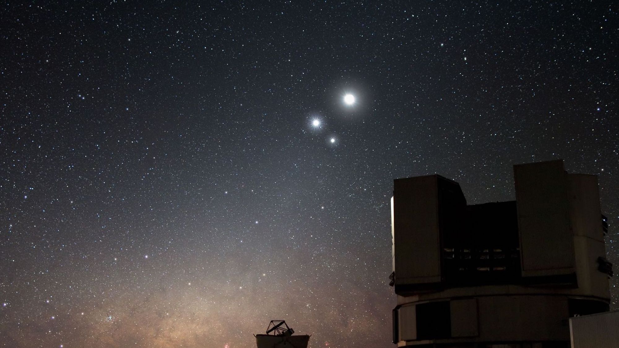 A conjunction of planets over the European Southern Observatory’s Very Large Telescope.
