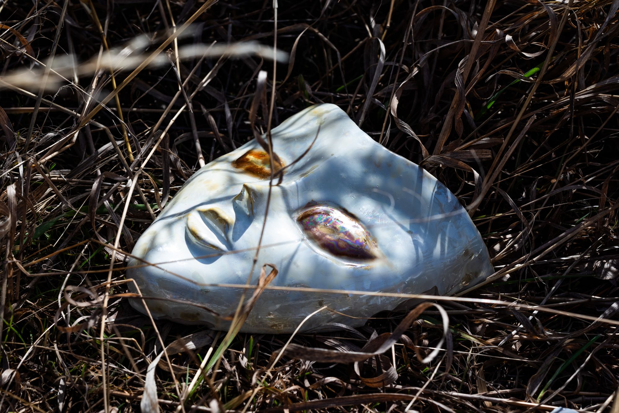 Mask on ground