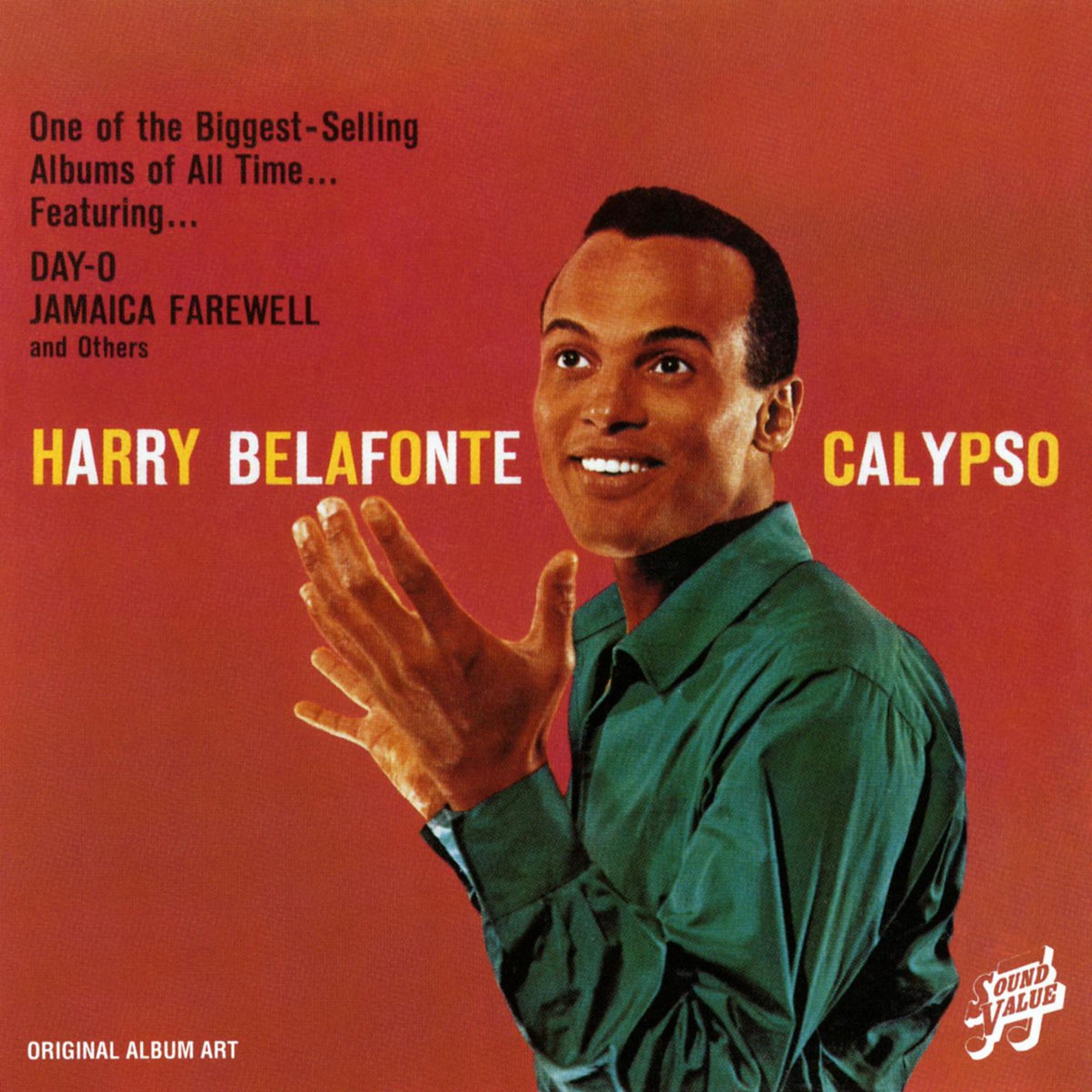 The album cover for Calypso by Harry Belafonte, featuring the singer smiling against a red background.