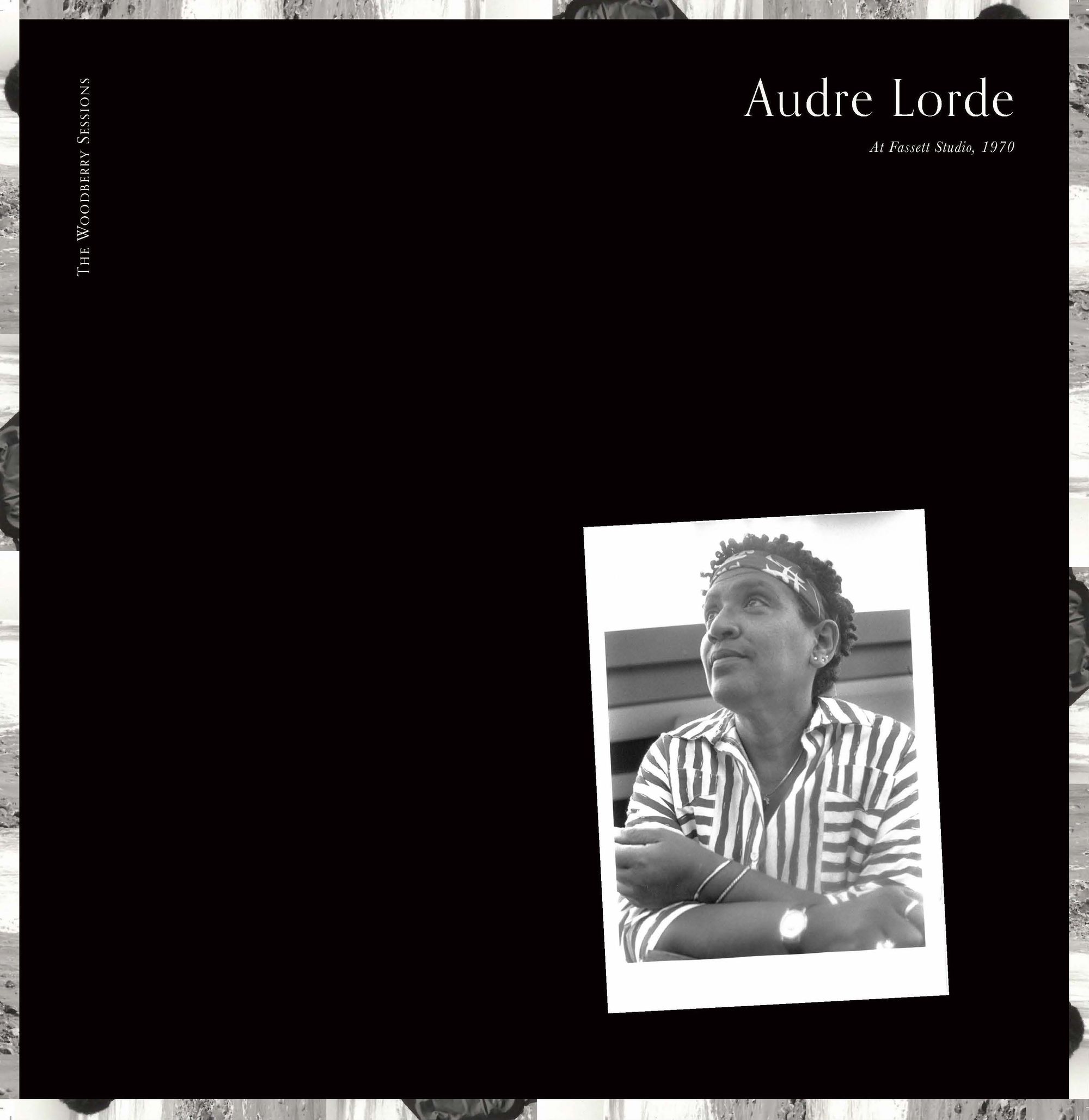 A black LP cover with a small black and white photo of Lorde