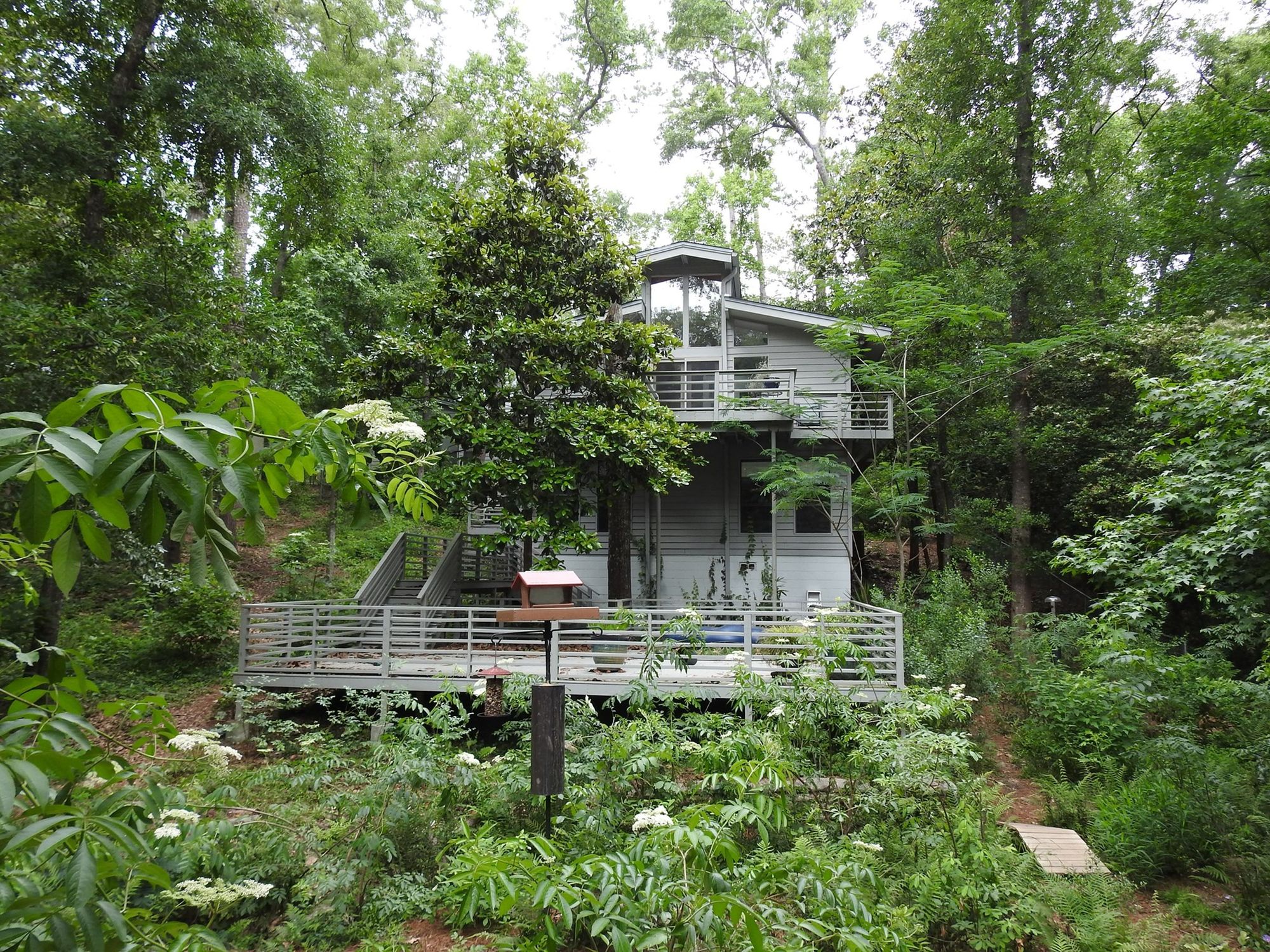 A house on the edge of a ravine in Tallahassee, Florida. 