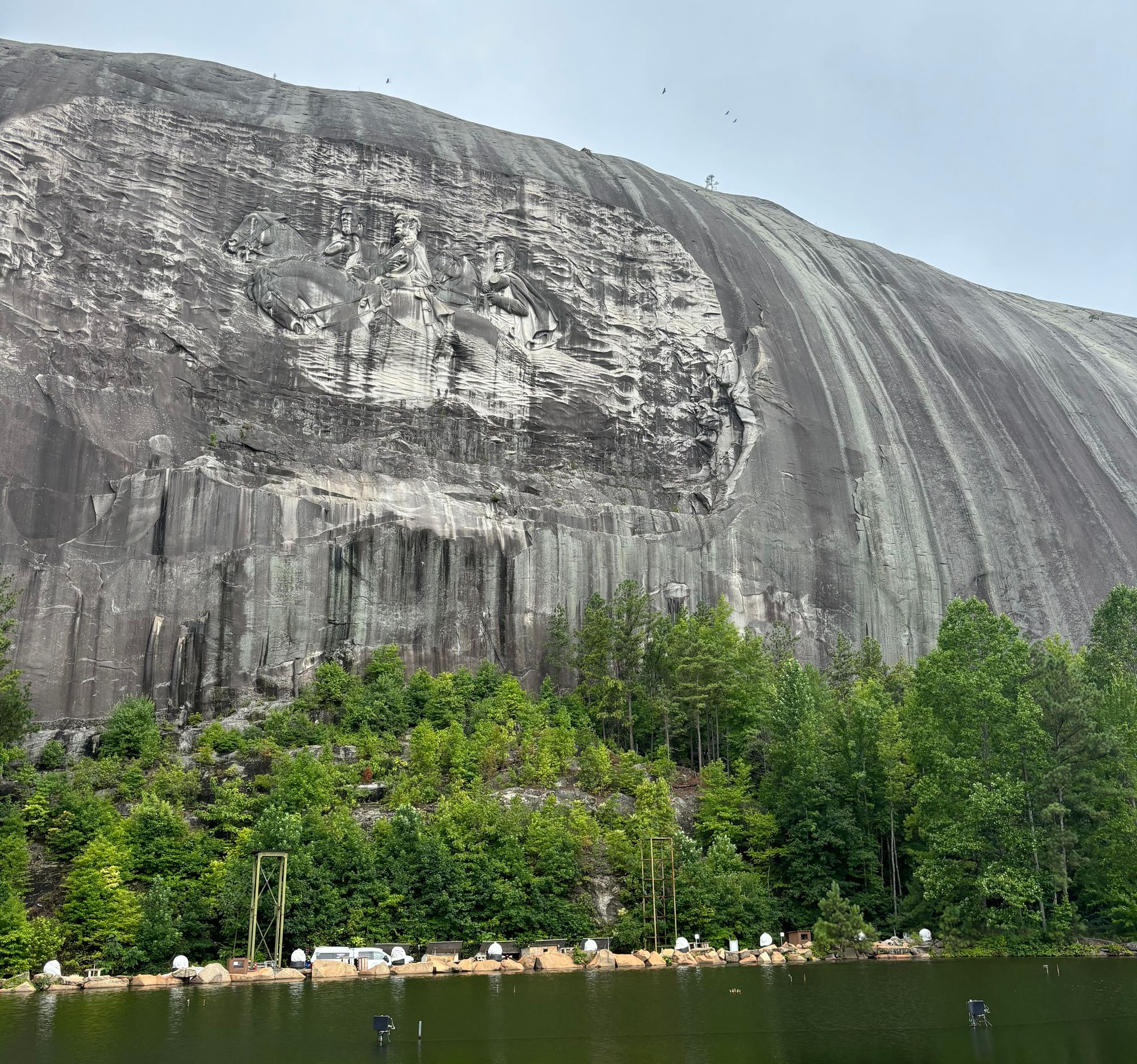 Stone Mountain's bas-relief in closeup.