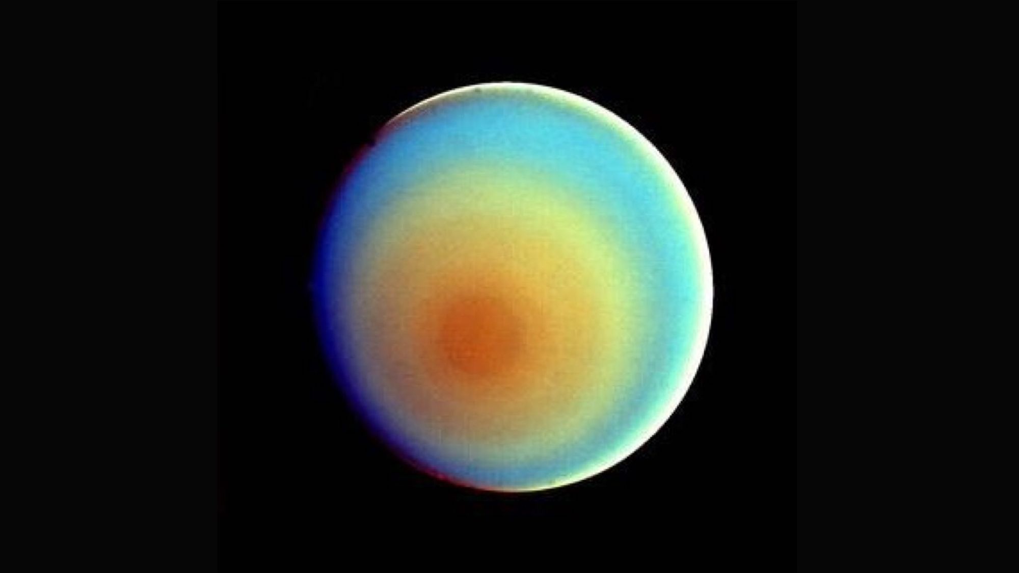 A photo of Uranus in false color.