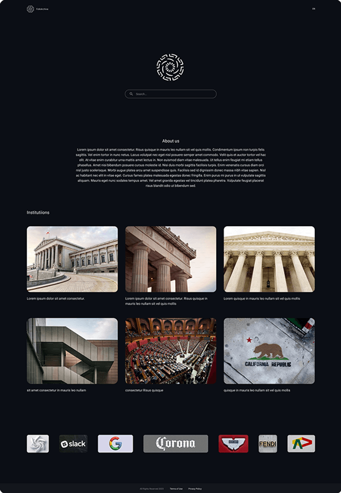 Folk Archive website screenshot 1