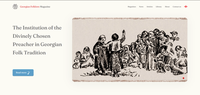The Georgian Folklore Journal screenshot 1