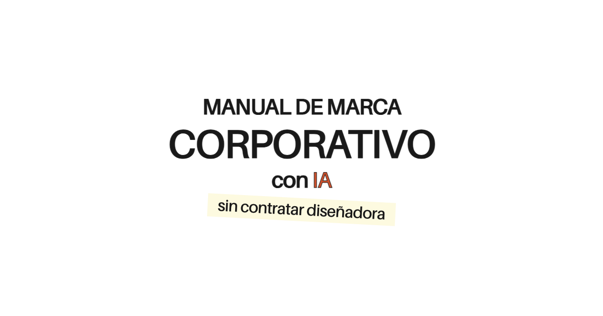 Plantilla del manual de marca en 5 secciones con las instrucciones por sección + regla de aprobación