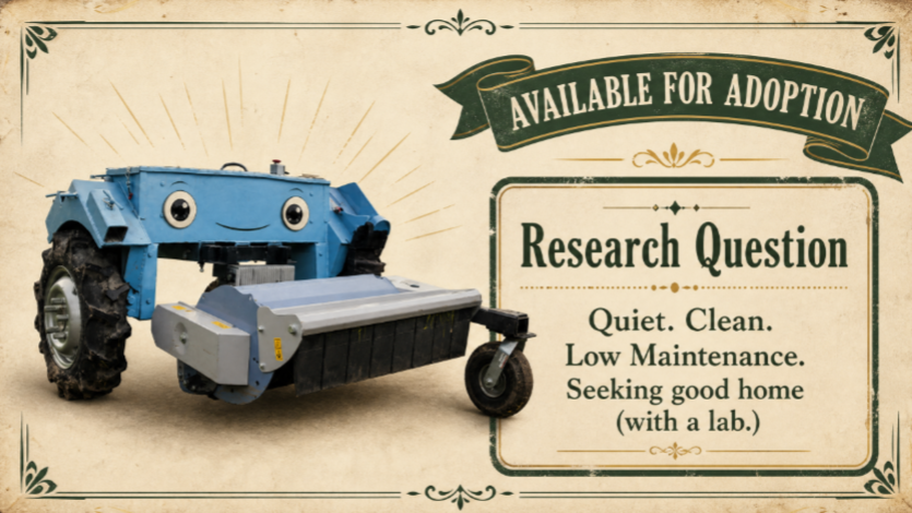 Regenerative Agriculture Research Has a Tractor-Sized Blind Spot - Free to Good Home: Research Questions