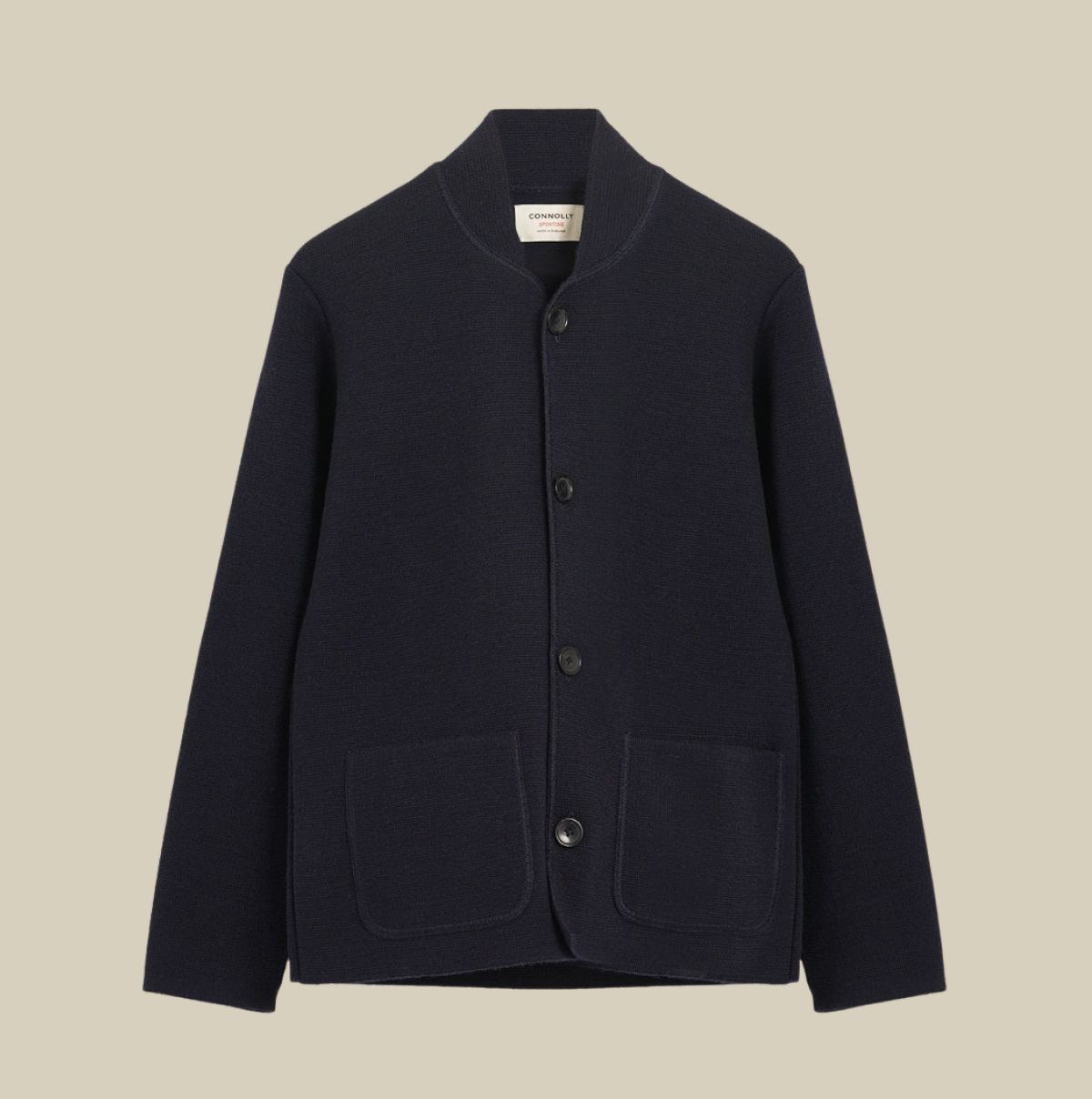 Denver Baby Goat Cashmere Stretch-Knit Cardigan