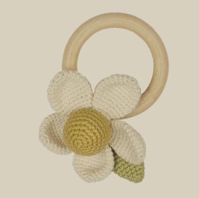 Crochet Rattle, Flower