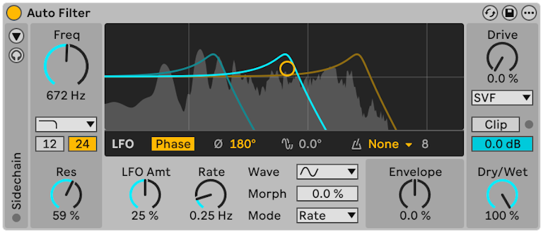 Auto Filter:Alat buat "pahat" suara pakai filter yang frekuensinya bisa bergerak dinamis