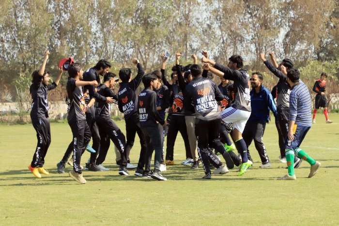 MUST Students celebrating Football Match Victory