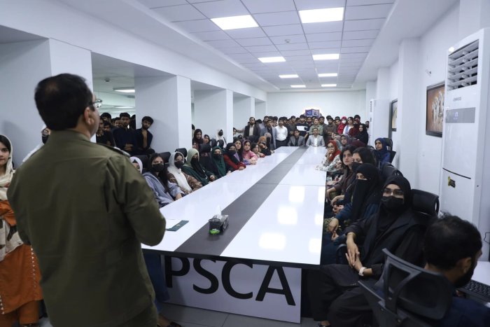 A students training session