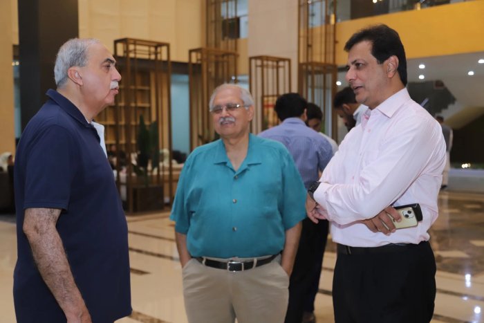 Colleagues Catching-Up