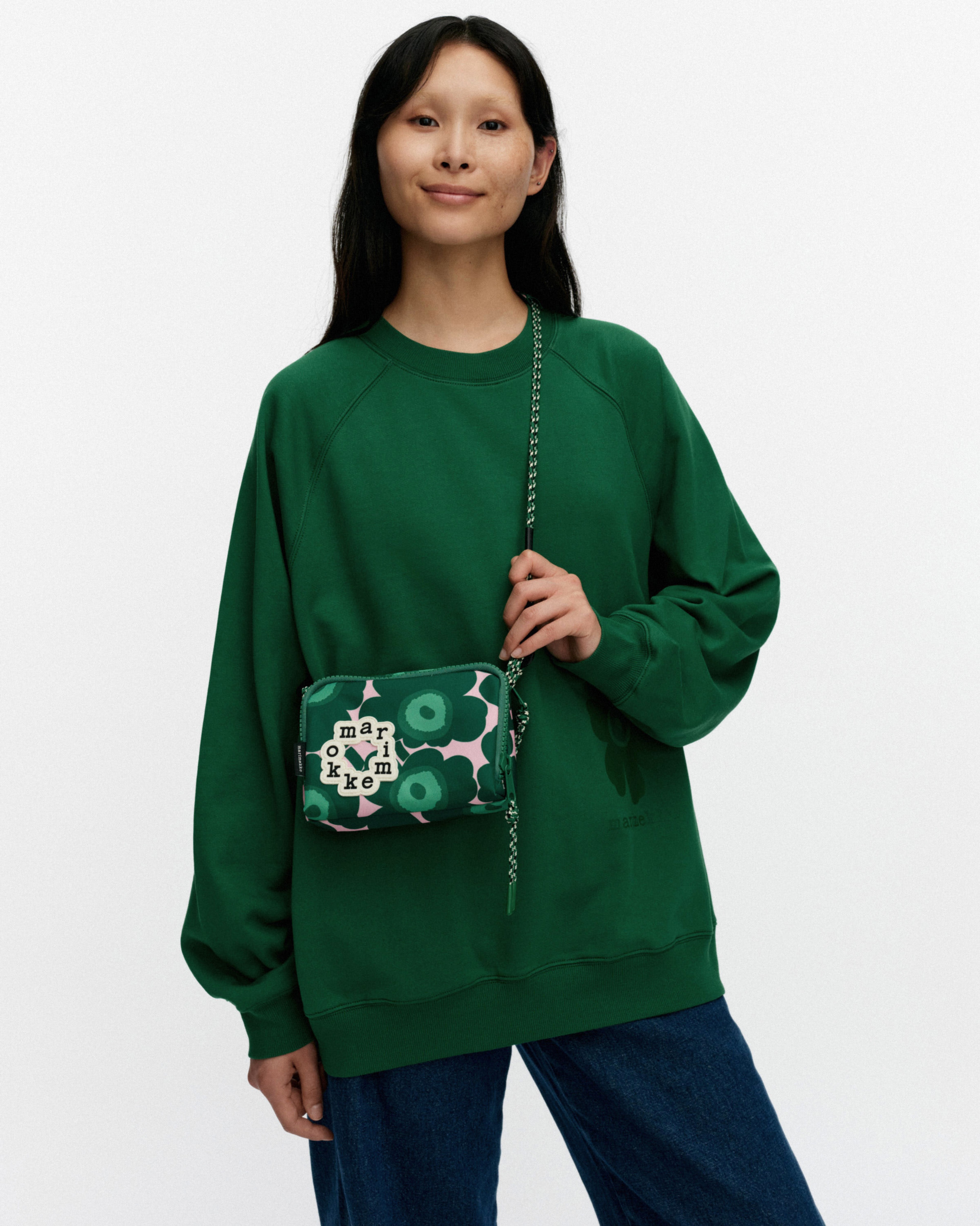 Iloisa Mini Unikko, Shoulder bag, dark green, pink, green,