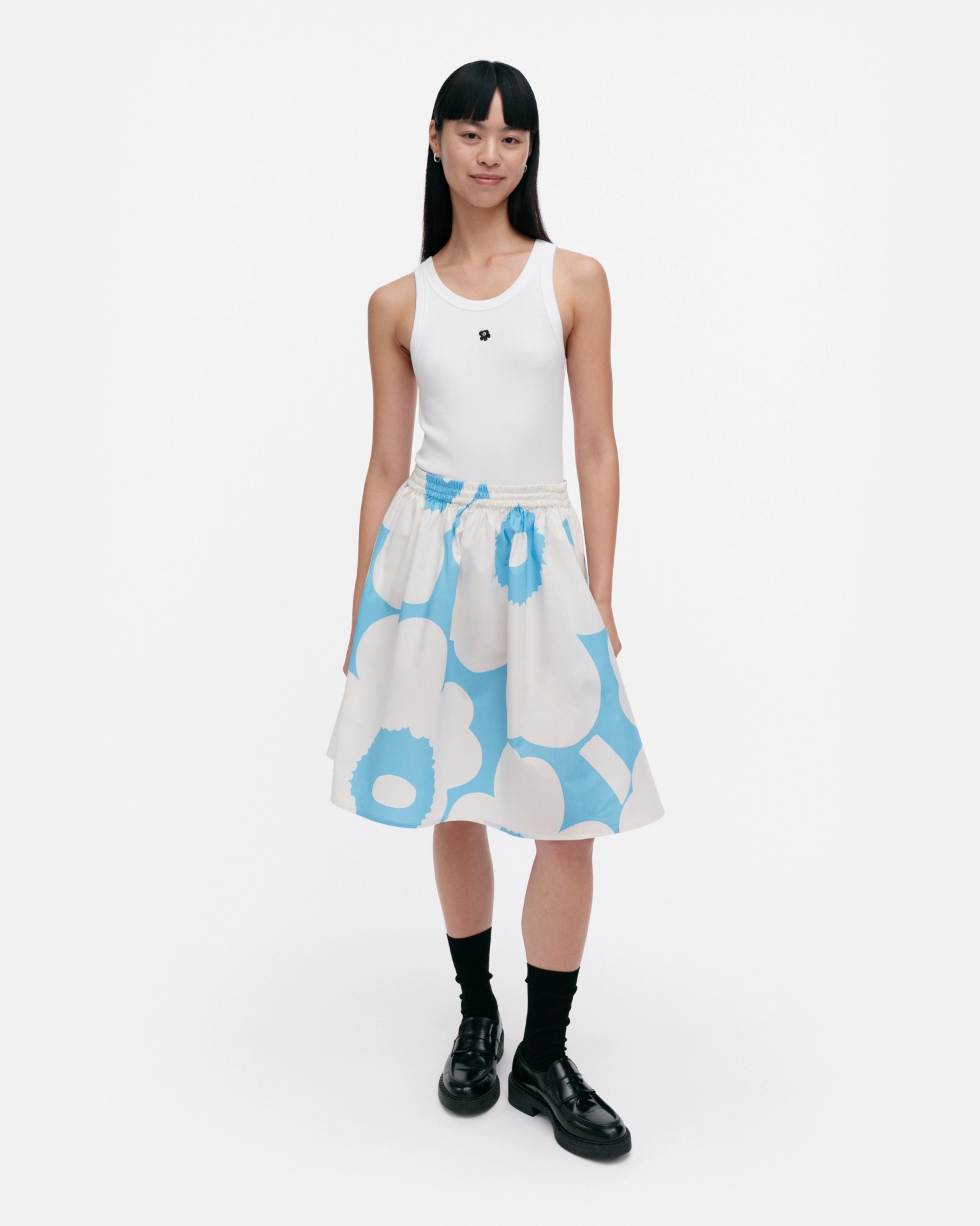 Poiminnot Unikko, Skirt, blue, off white,