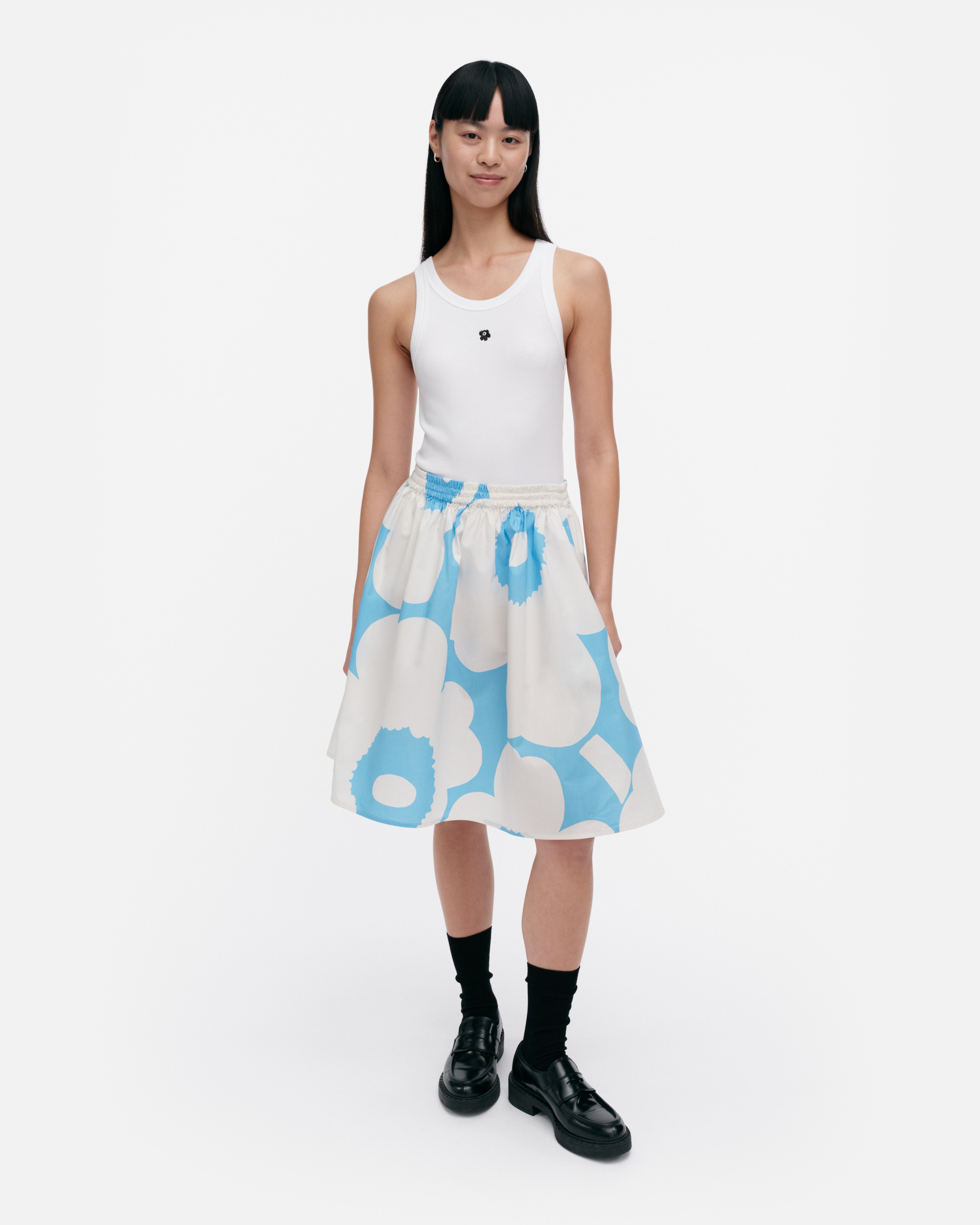 Poiminnot Unikko, Skirt, blue, off white,