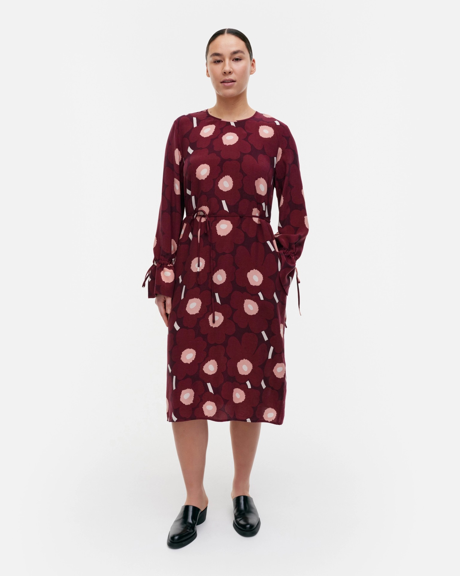 Lahjat Unikko, Dress, dark red, wine red, light pink,