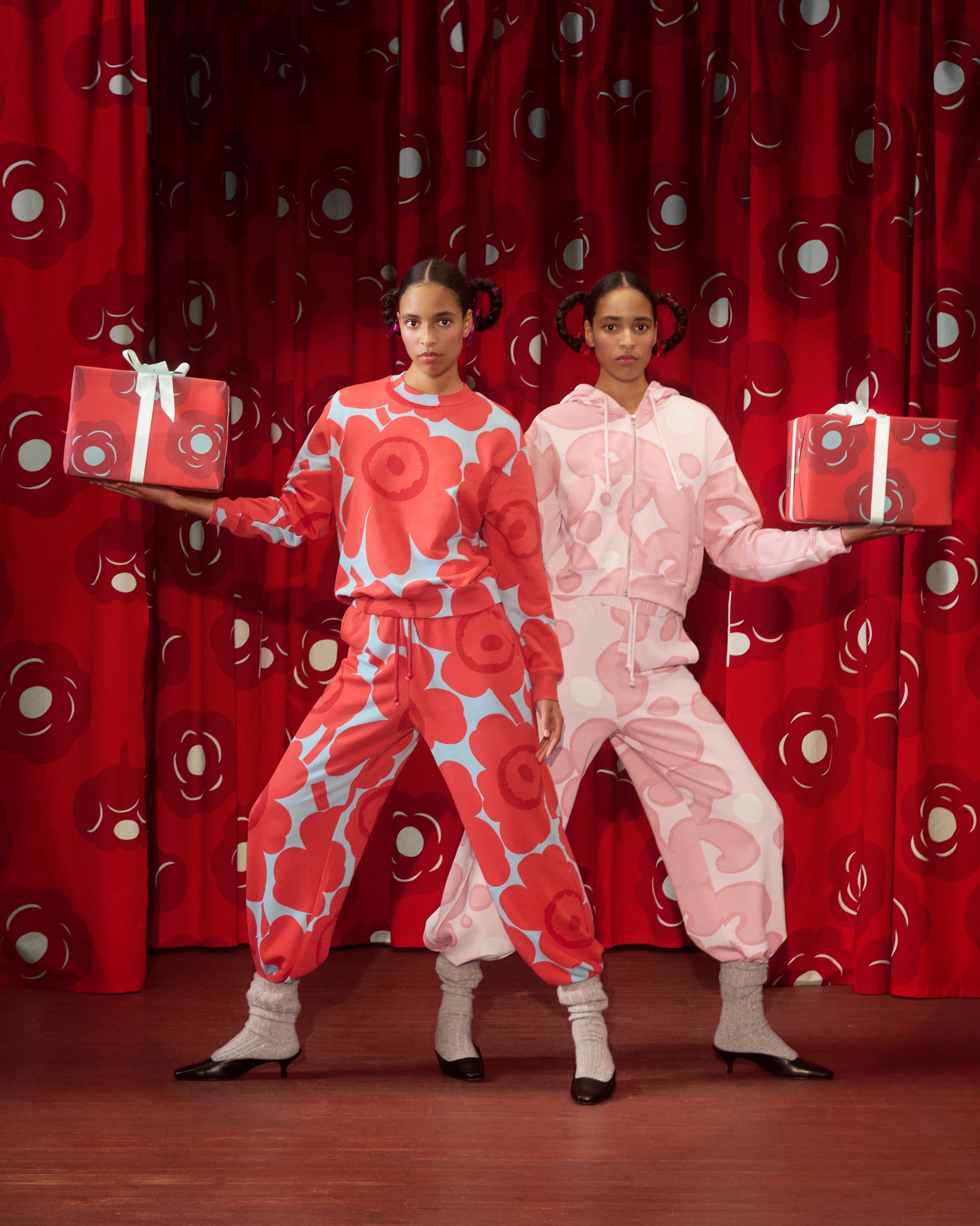 Models wearing Kioski jogger sets