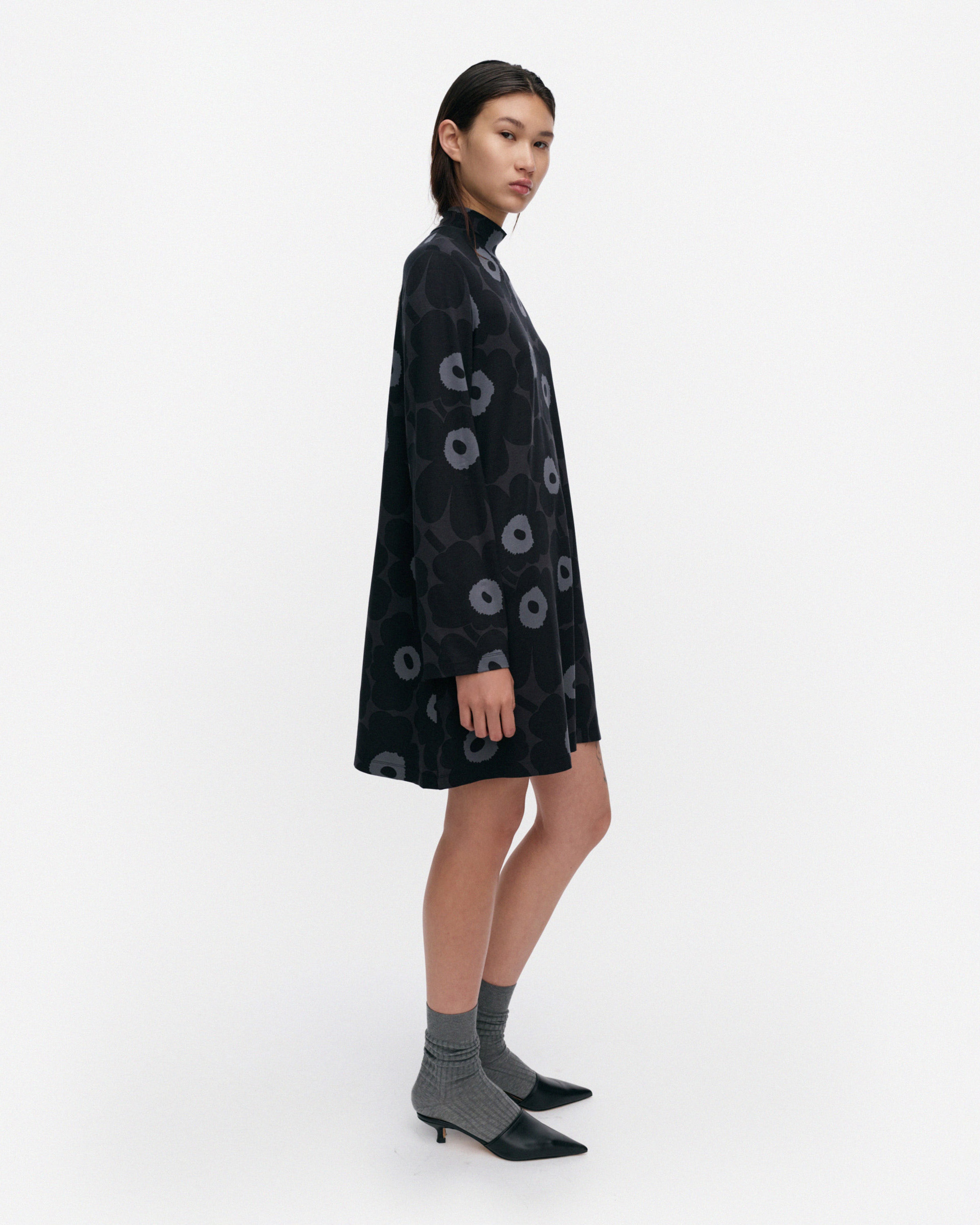 Tuskin Unikko, Jersey dress, black, dark grey, grey,