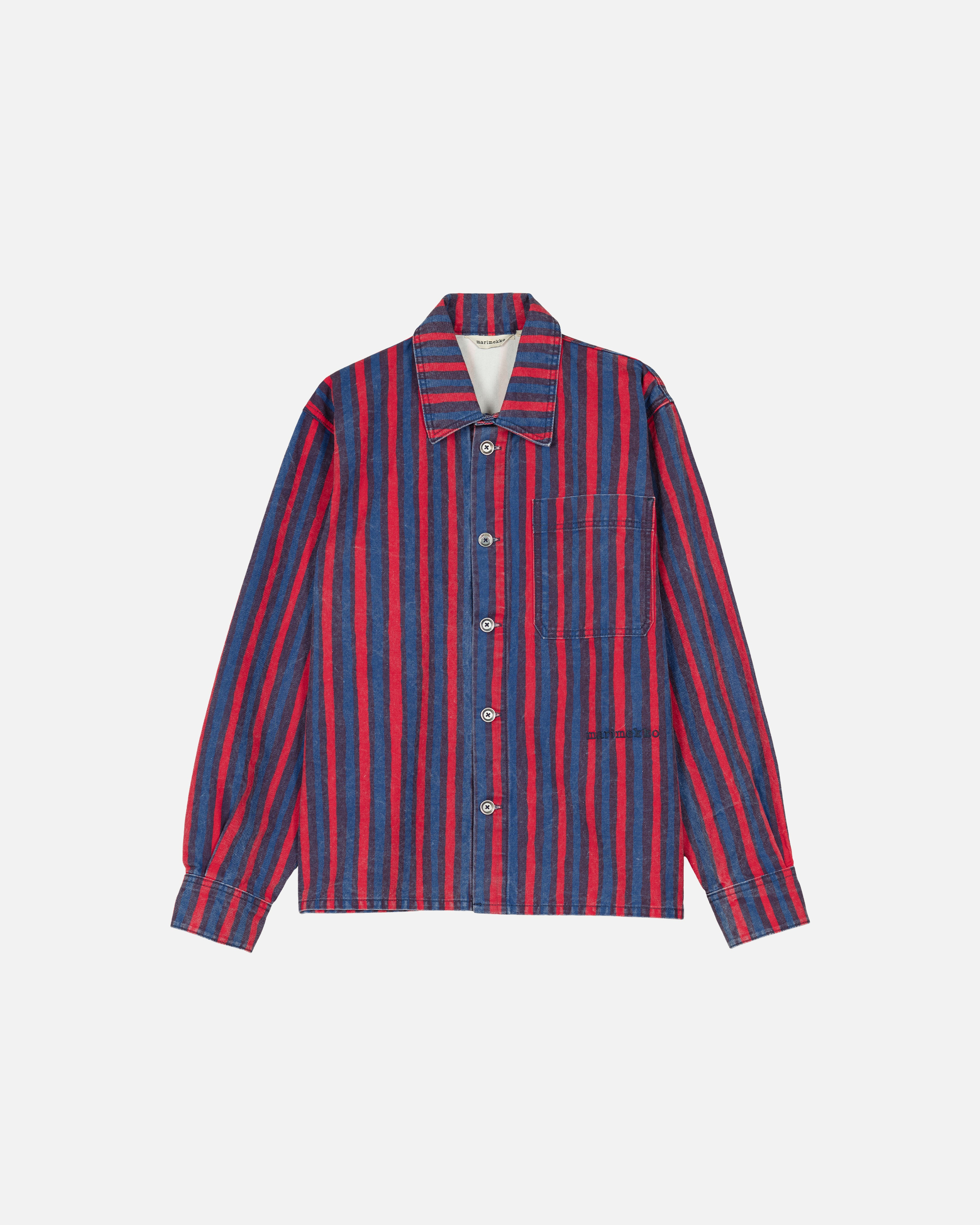 Suure Piccolo, Kioski cotton twill coat, red, blue,