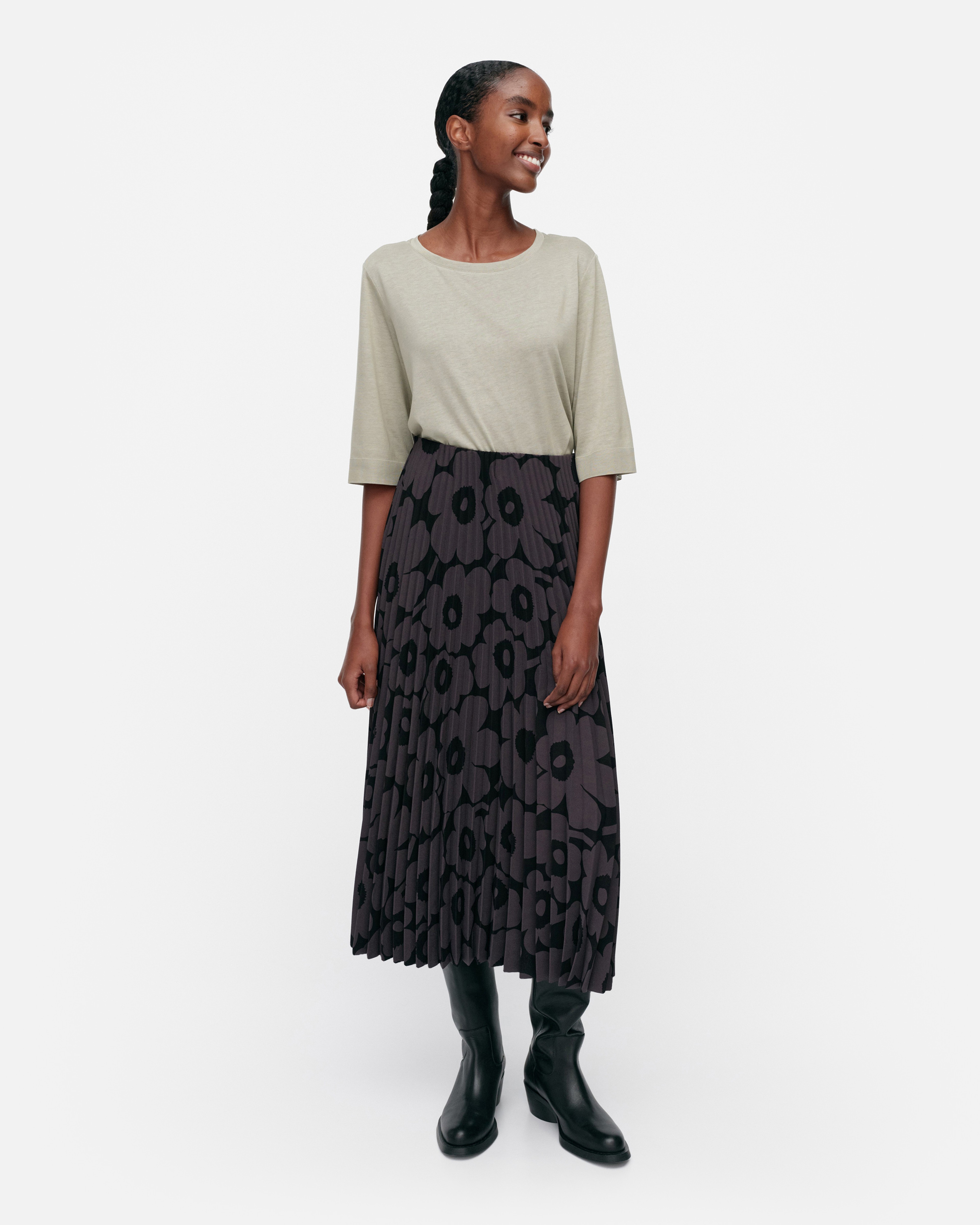 Myy Unikko, Skirt, black, dark grey,