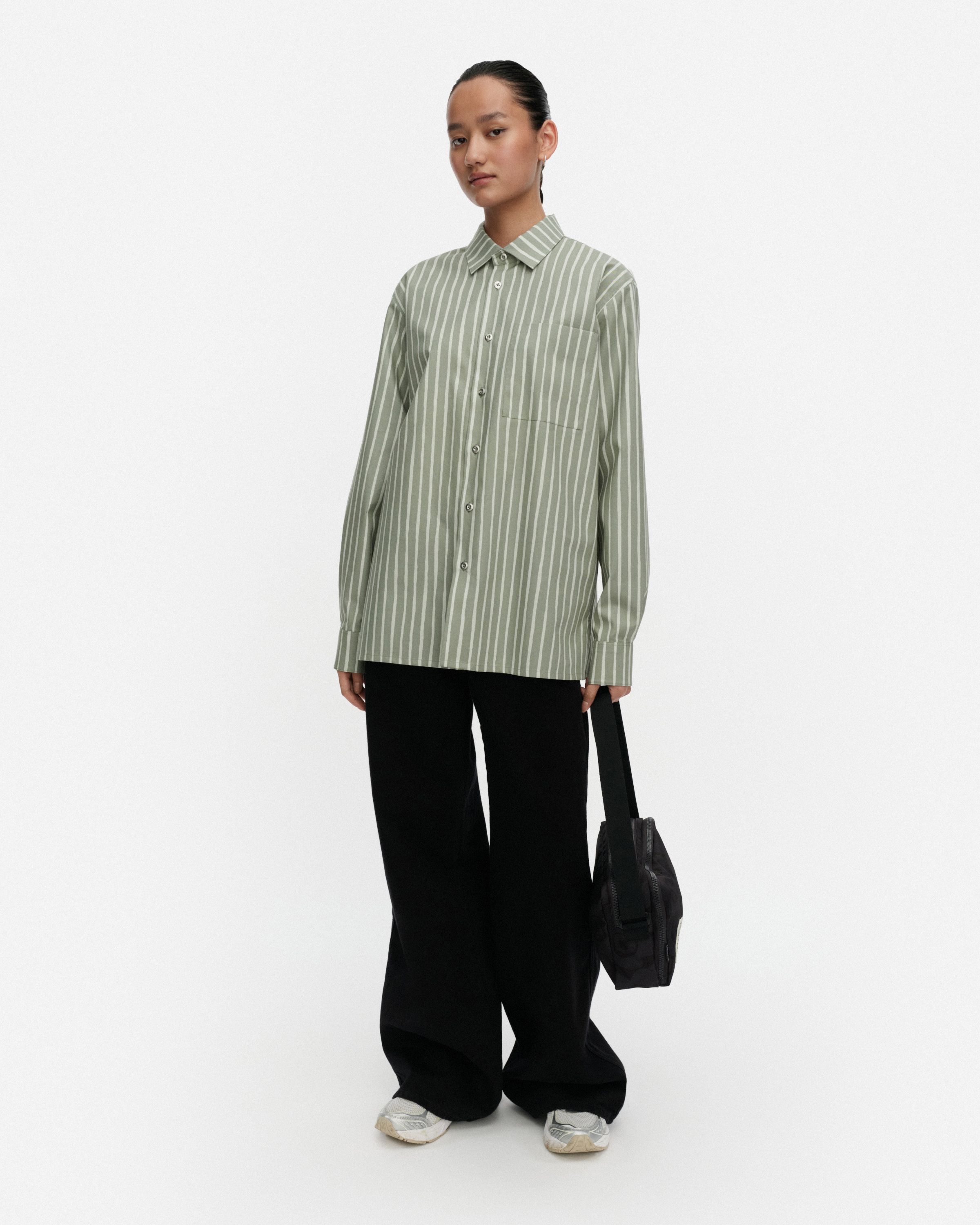 Jokapoika Kioski cotton shirt light green, light green | Marimekko