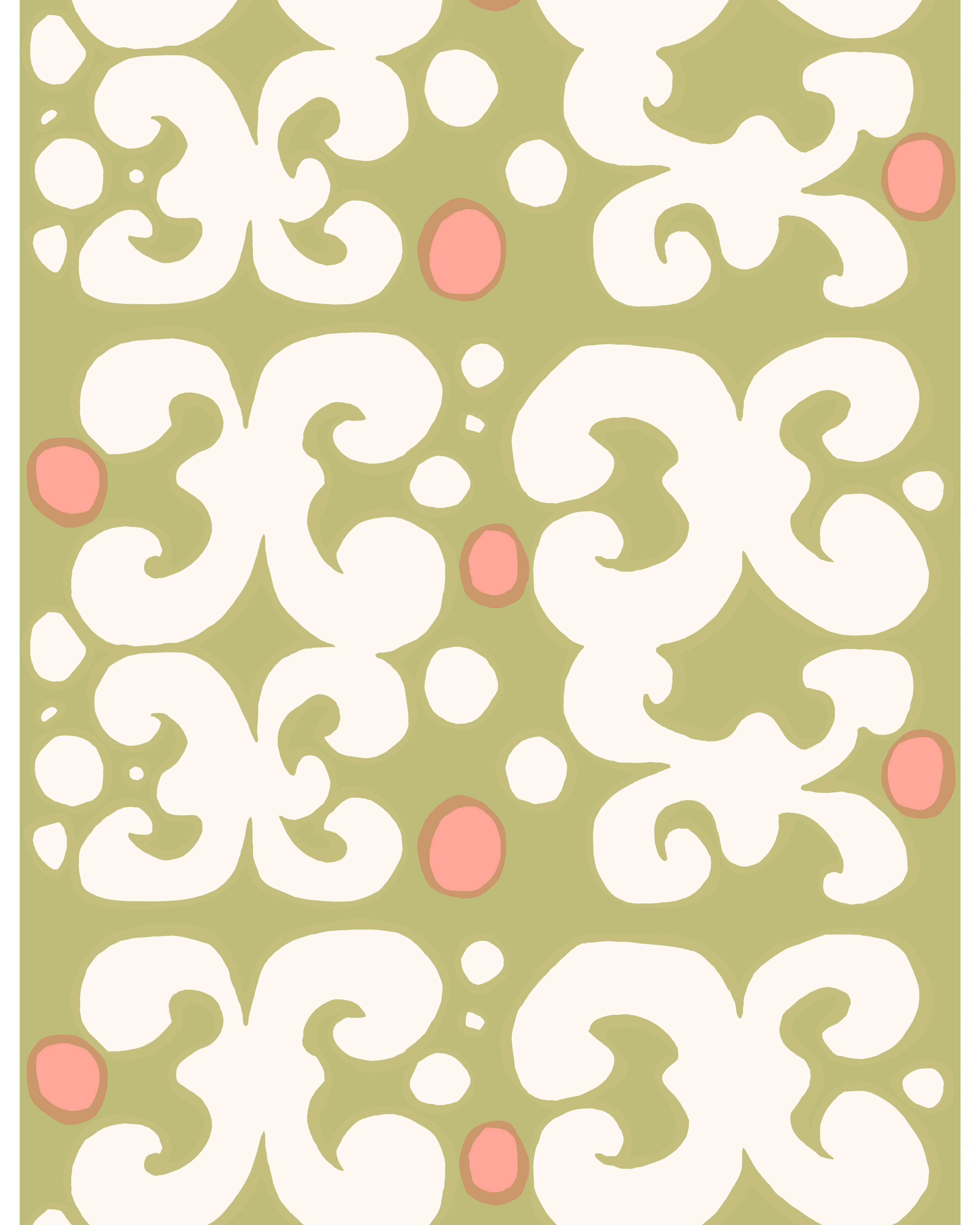 Keidas, Tissu en lin, poire, rose poudré, blanc naturel,