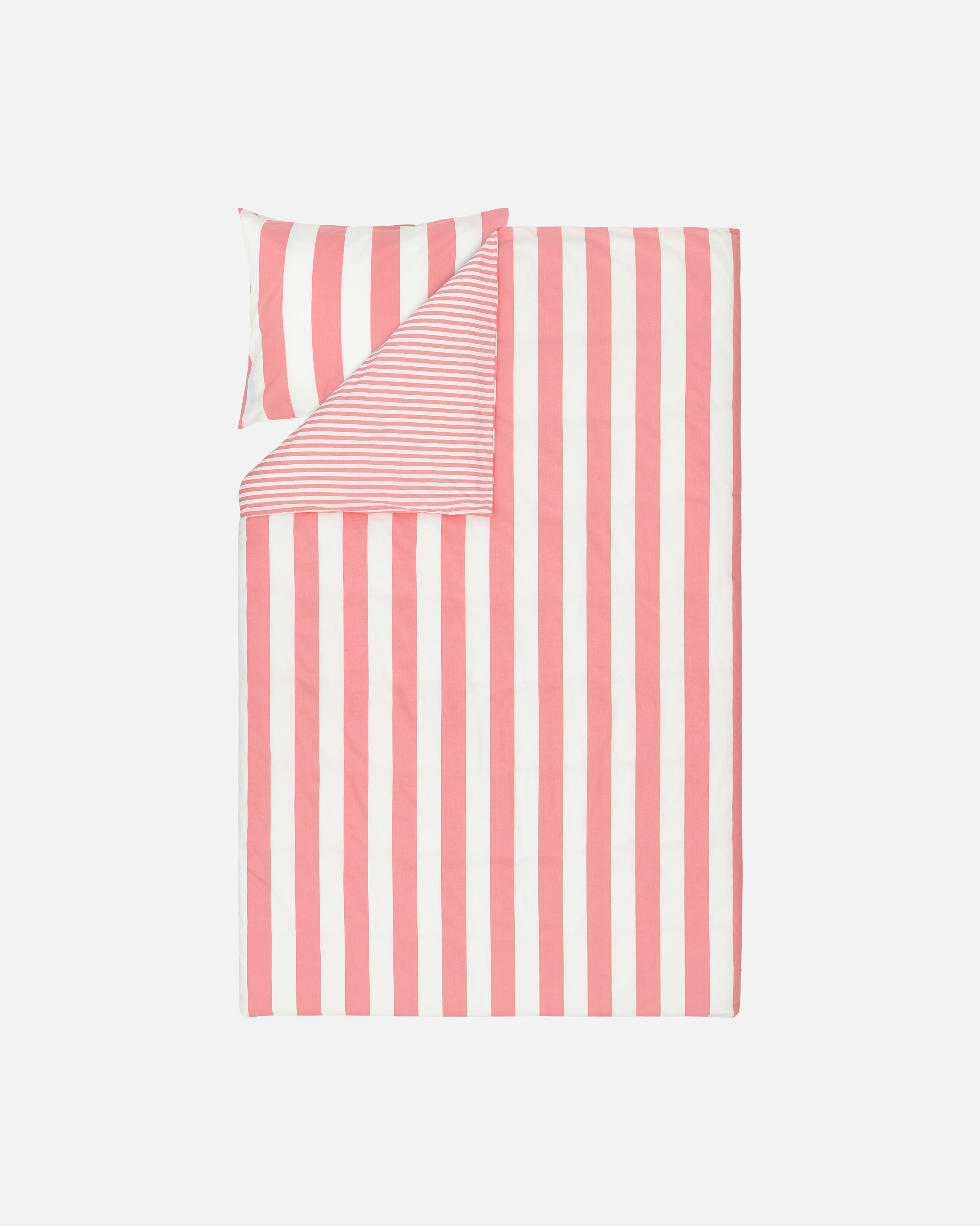 Korsi / Ujo, Duvet cover set 150x210 cm + 50x60 cm, pink,white,