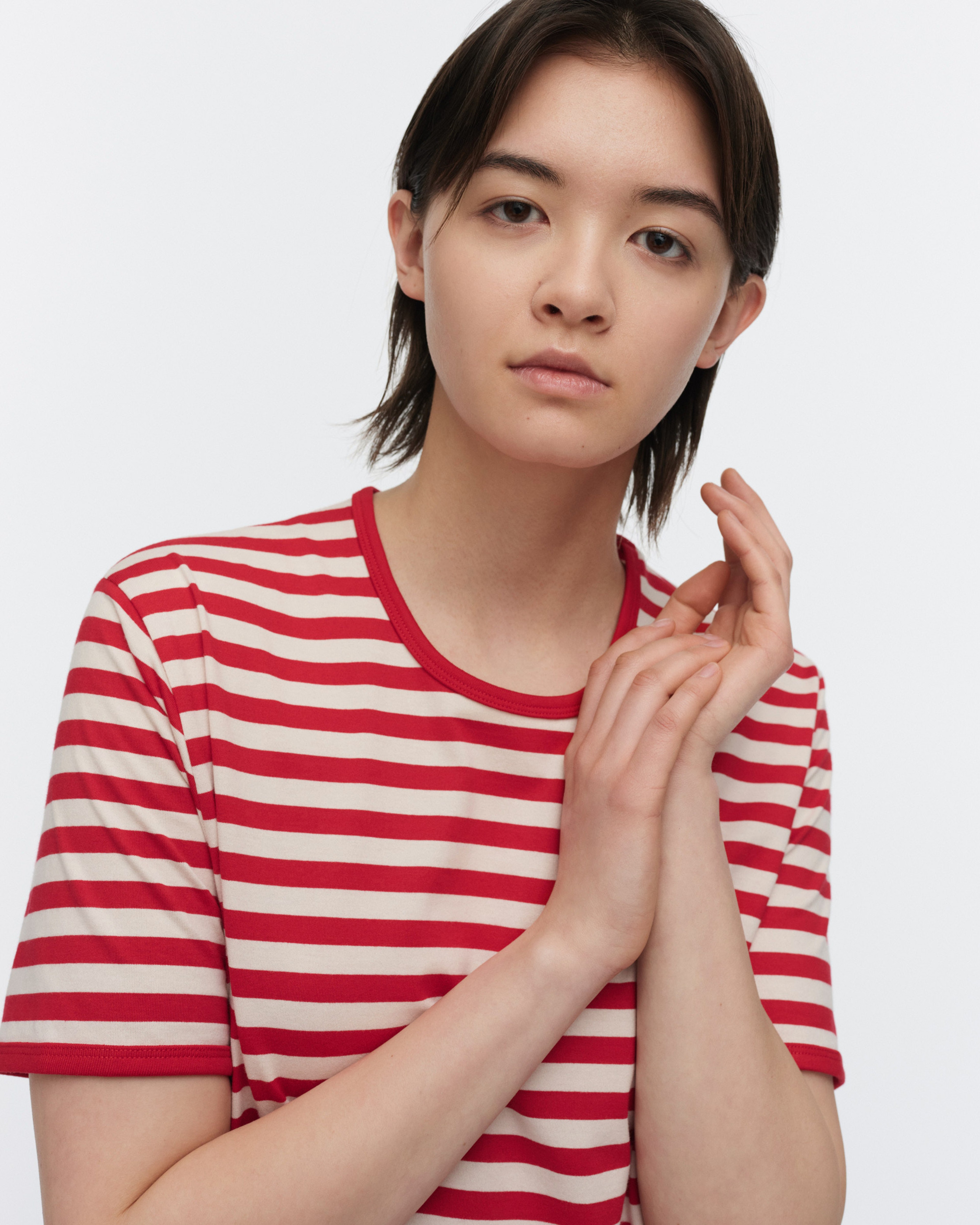 Hetta II Tasaraita, Nightgown, red, off white,