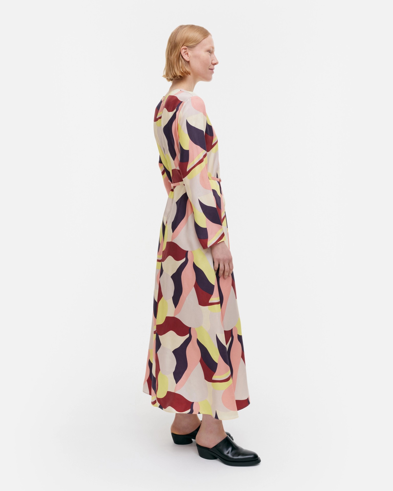 Kaverus Kamelia, Dress, red, grey, lt.pink, lt.yellow,