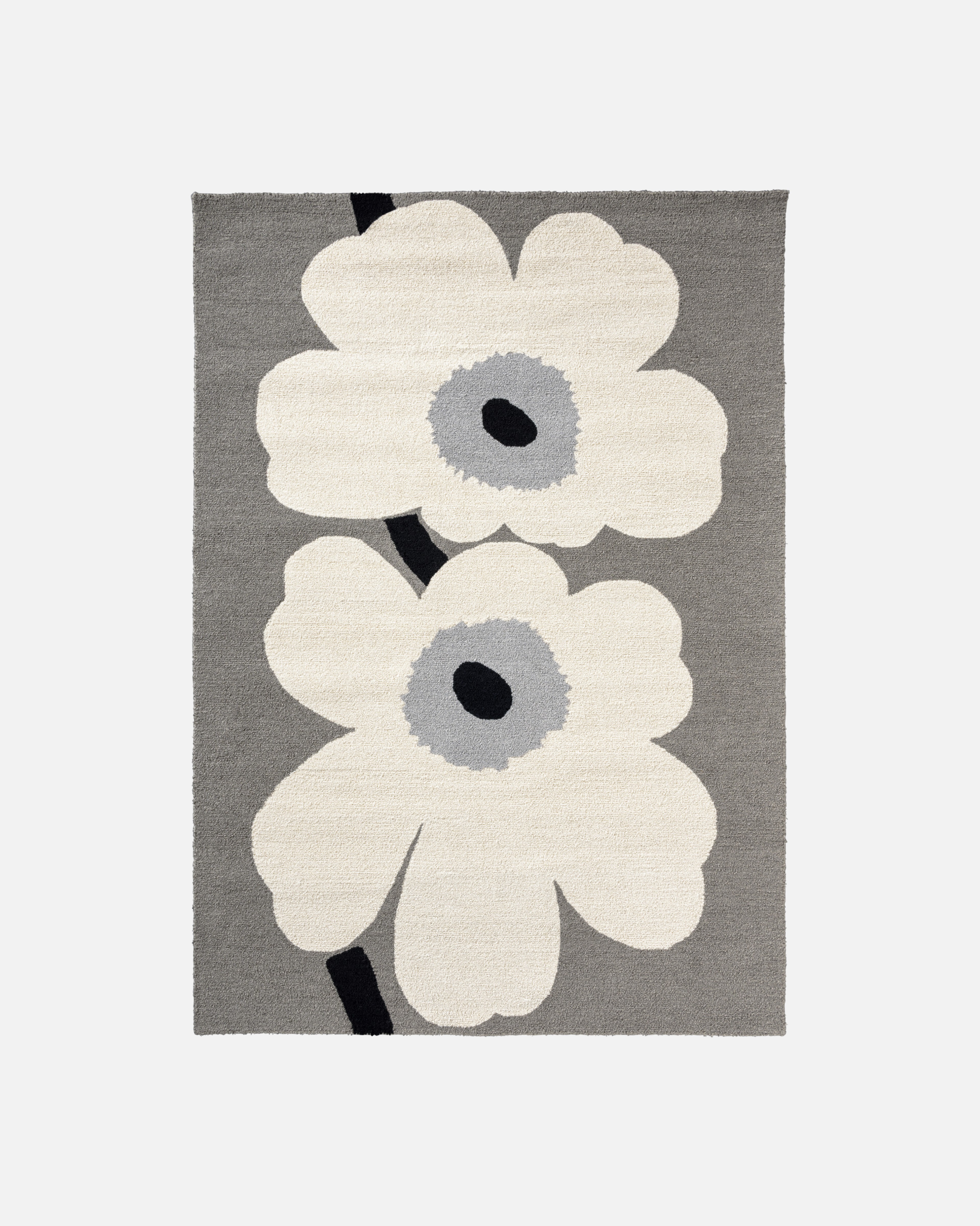 Unikko Outdoor, Rug 160 x 230 cm, grey, white, grey,