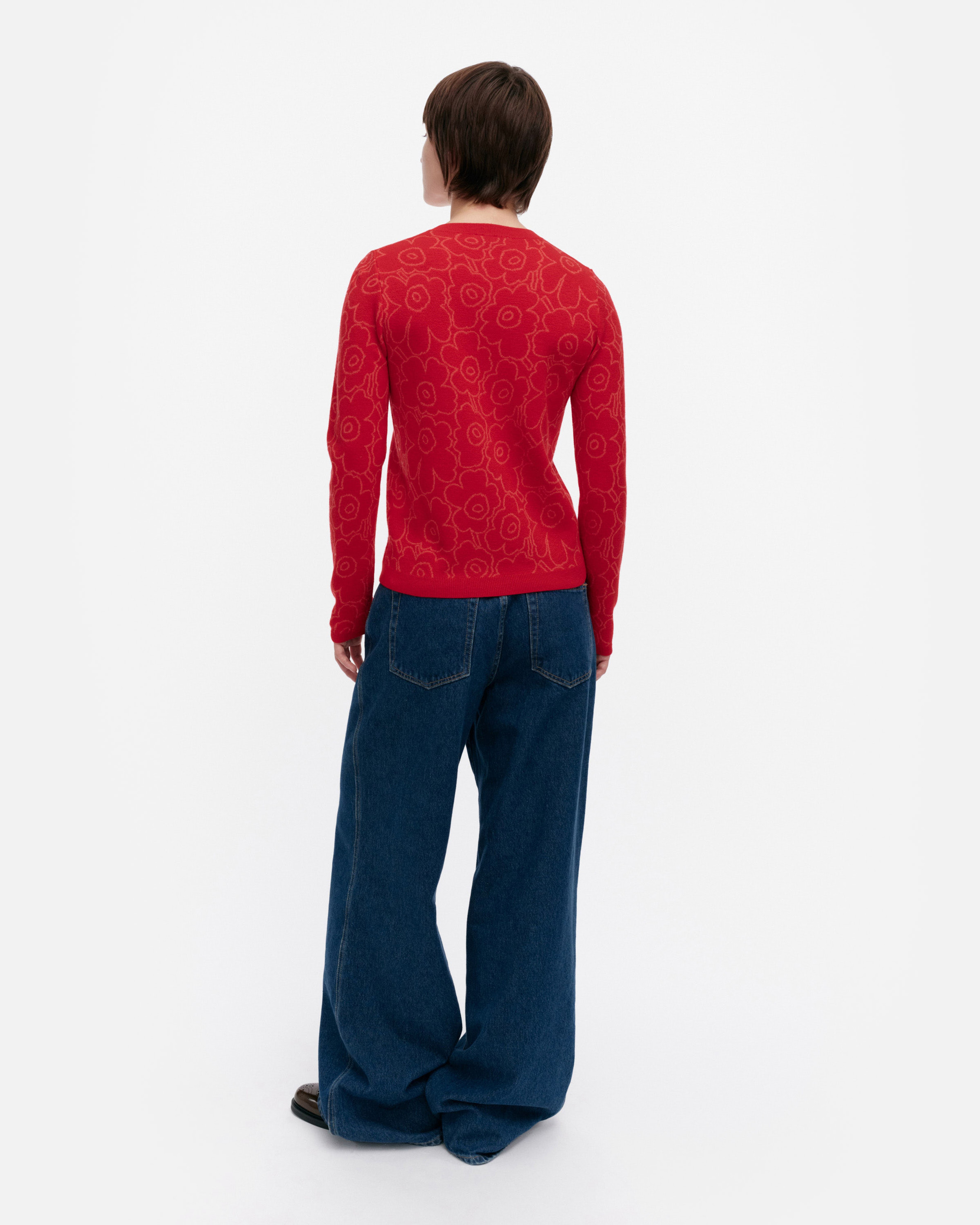 RWS Rullata Mini Piirto Unikko, Neulepaita, punainen, punainen,