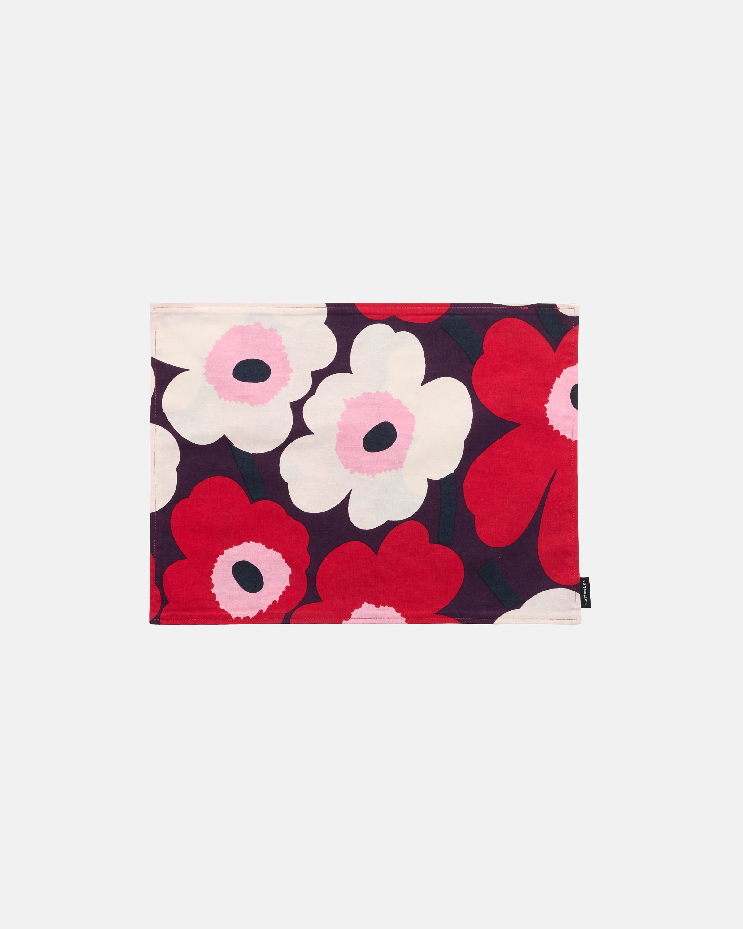Pieni Unikko Acrylic coated placemat plum,cranberry,off white,rose