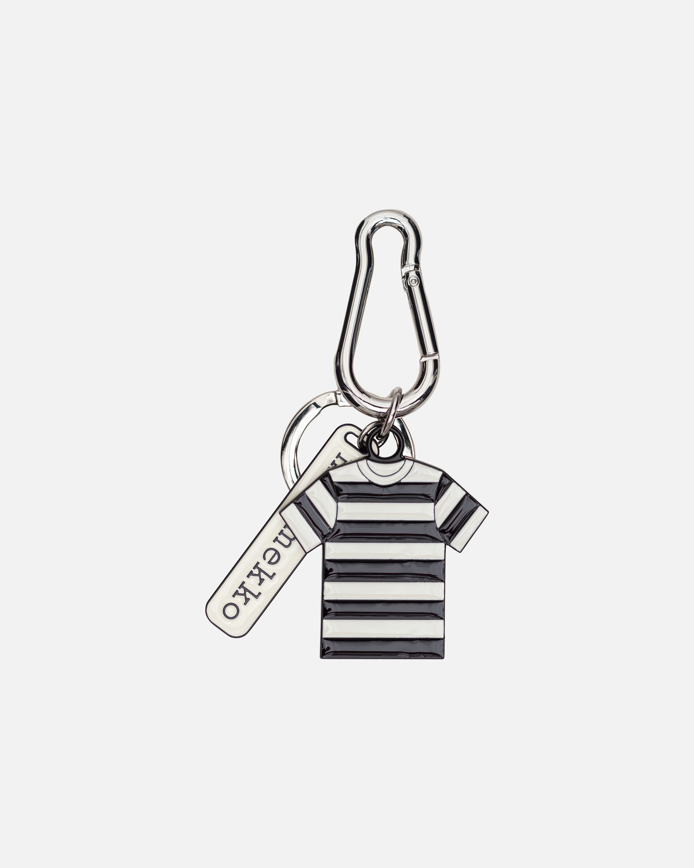 Tasaraita Keyring Key chain black, off white | Marimekko