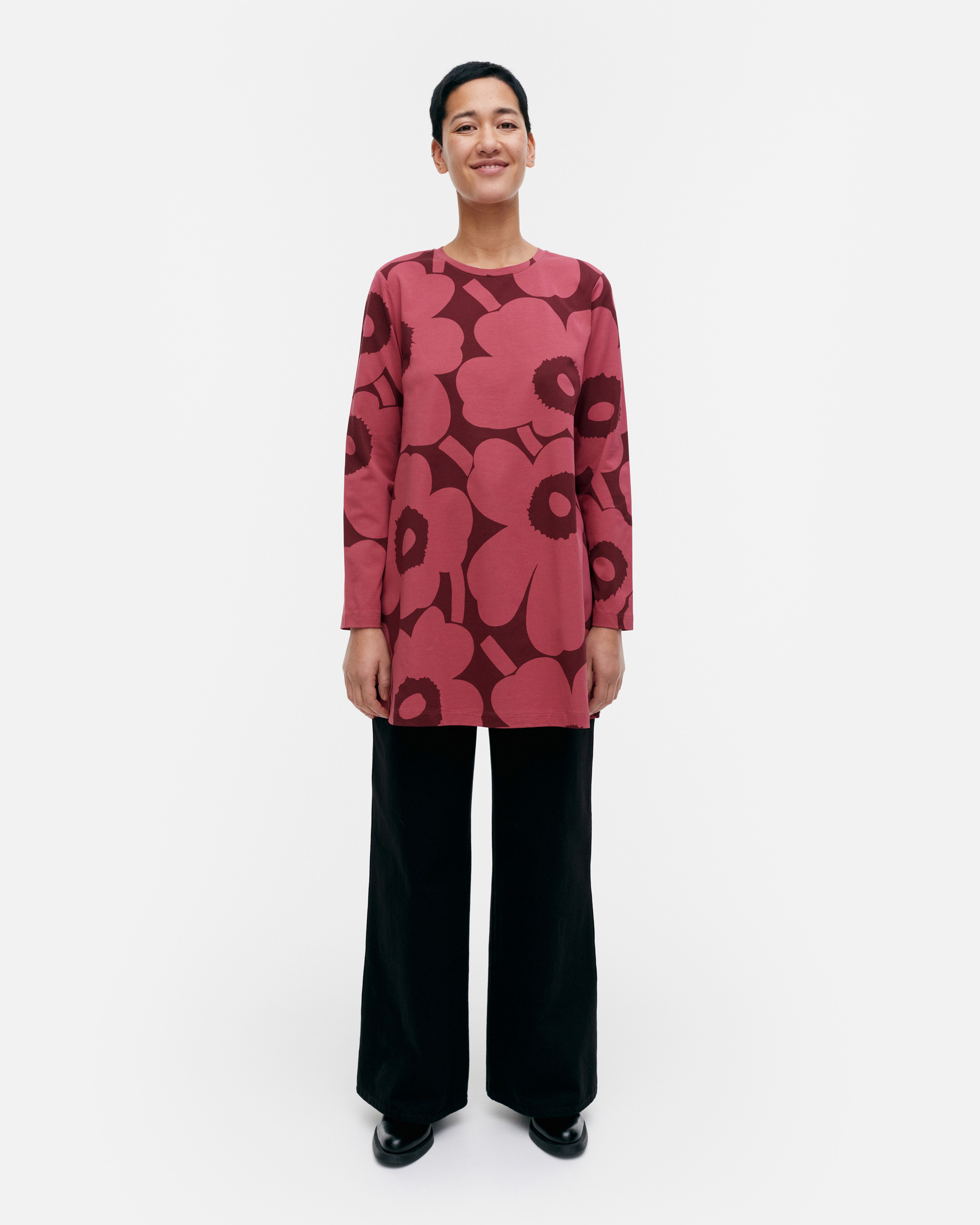Kevät Unikko, Jersey tunic, wine red, red,