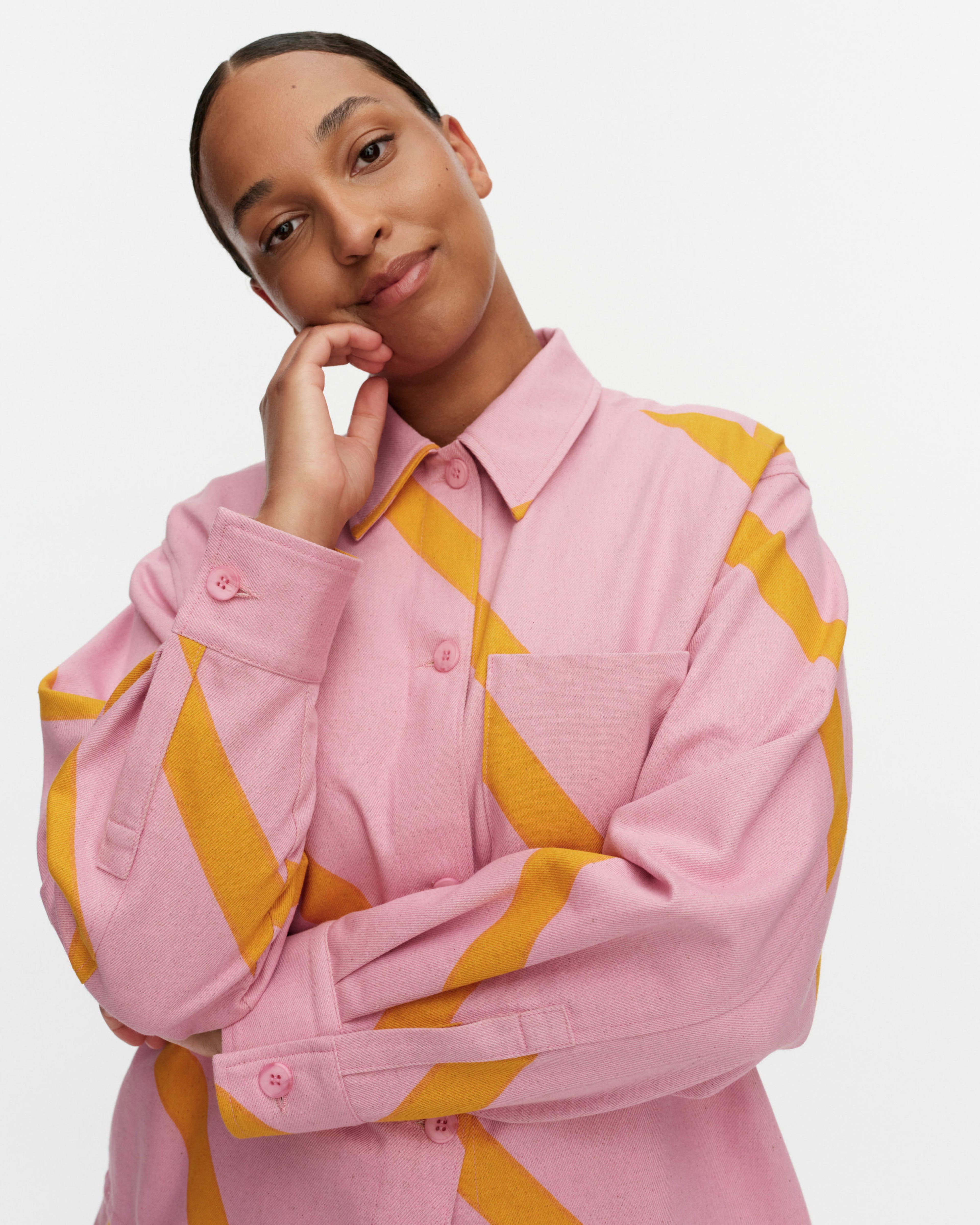 Pilkkoa Basso, Overshirt, pink, orange,